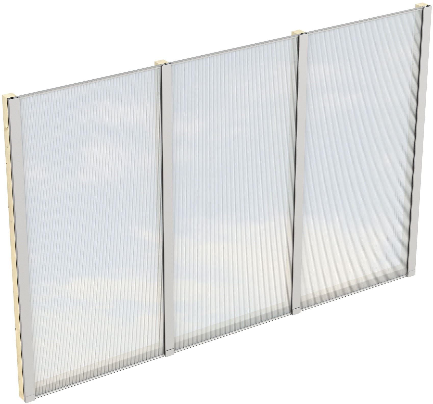 Skan Holz Seitenwand m. Polycarbonatplatten (FS) 305 x 200 cm Fichte Natur günstig online kaufen