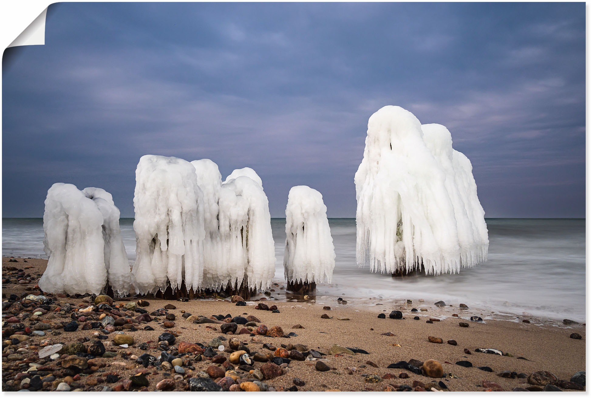 Wandaufkleber (1 »Buhne Größen Strandbilder, versch. Wandbild Black oder Poster Ostseeküste Kühlungsborn«, Alubild, BAUR in | Leinwandbild, St.), als Artland an Friday bei