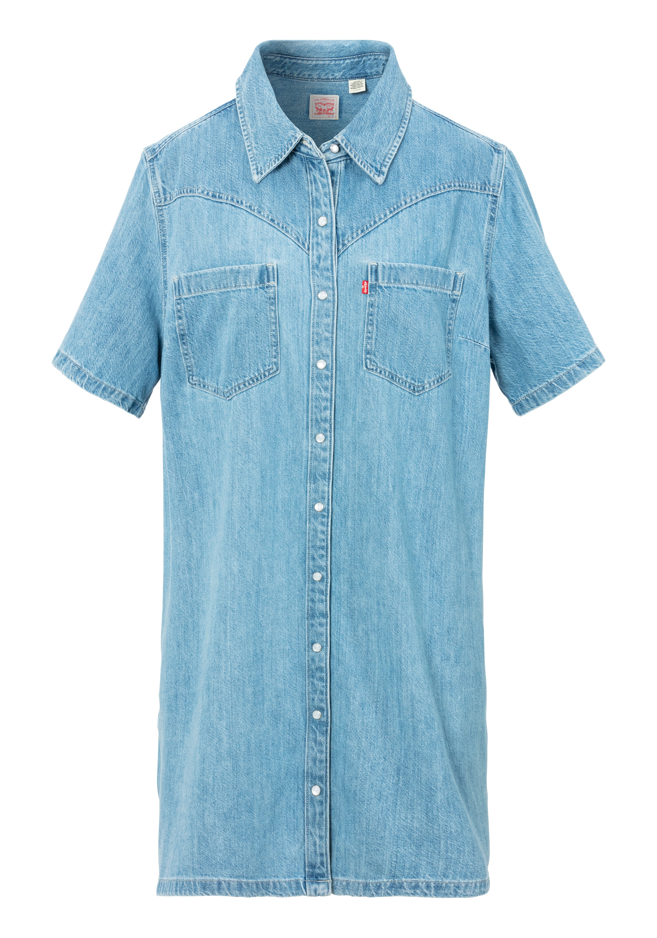 Levi's® Plus Jeanskleid »PL LOUISA SS DENIM DR«, mit Druckknopfleiste