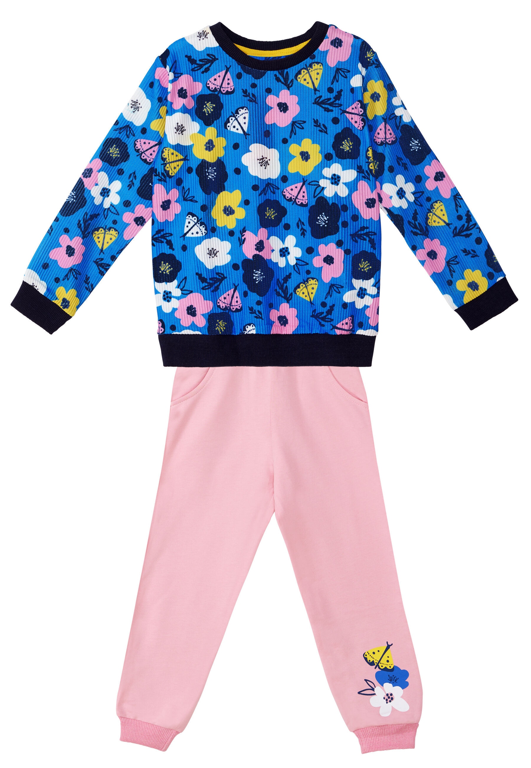 Denokids Hausanzug »Flower Garden«, (2 tlg.), mit Blumenaufdruck
