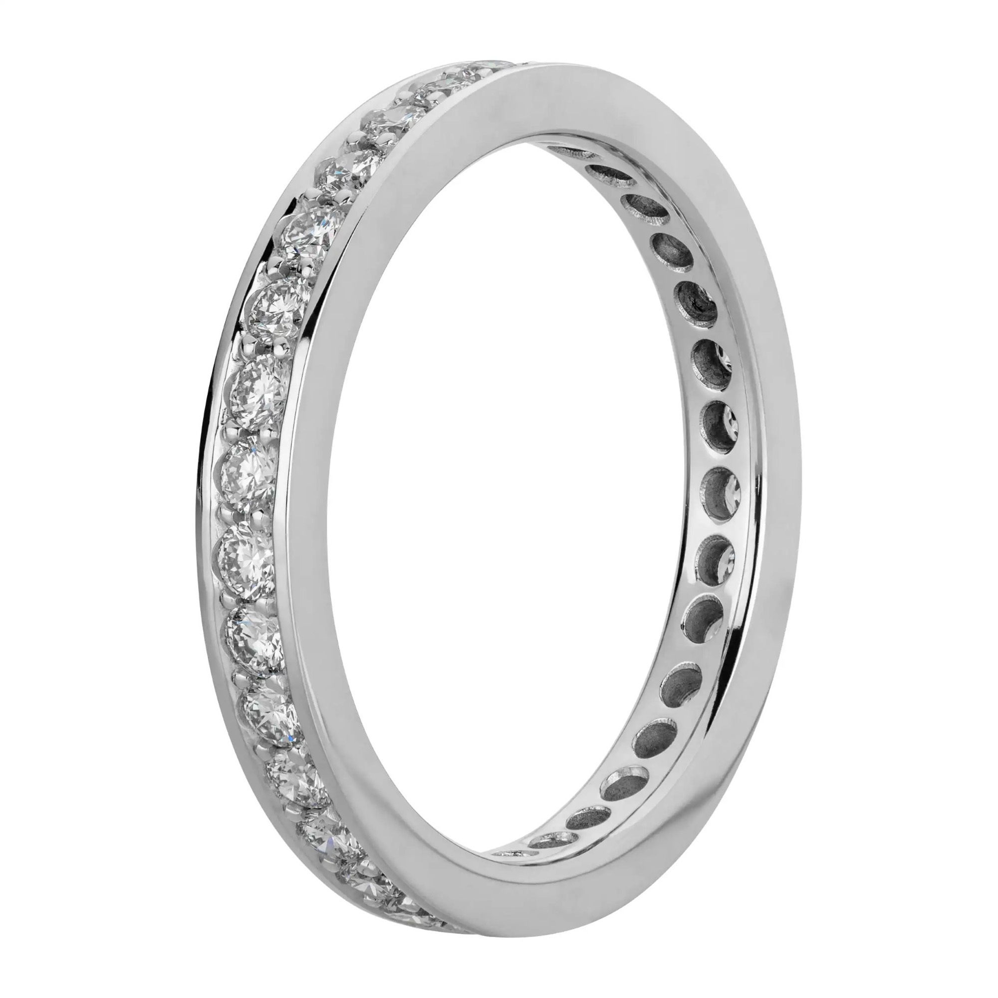 LYOMI Fingerring »585/- Weißgold Memoire synth. Diam. 0,90ct.«