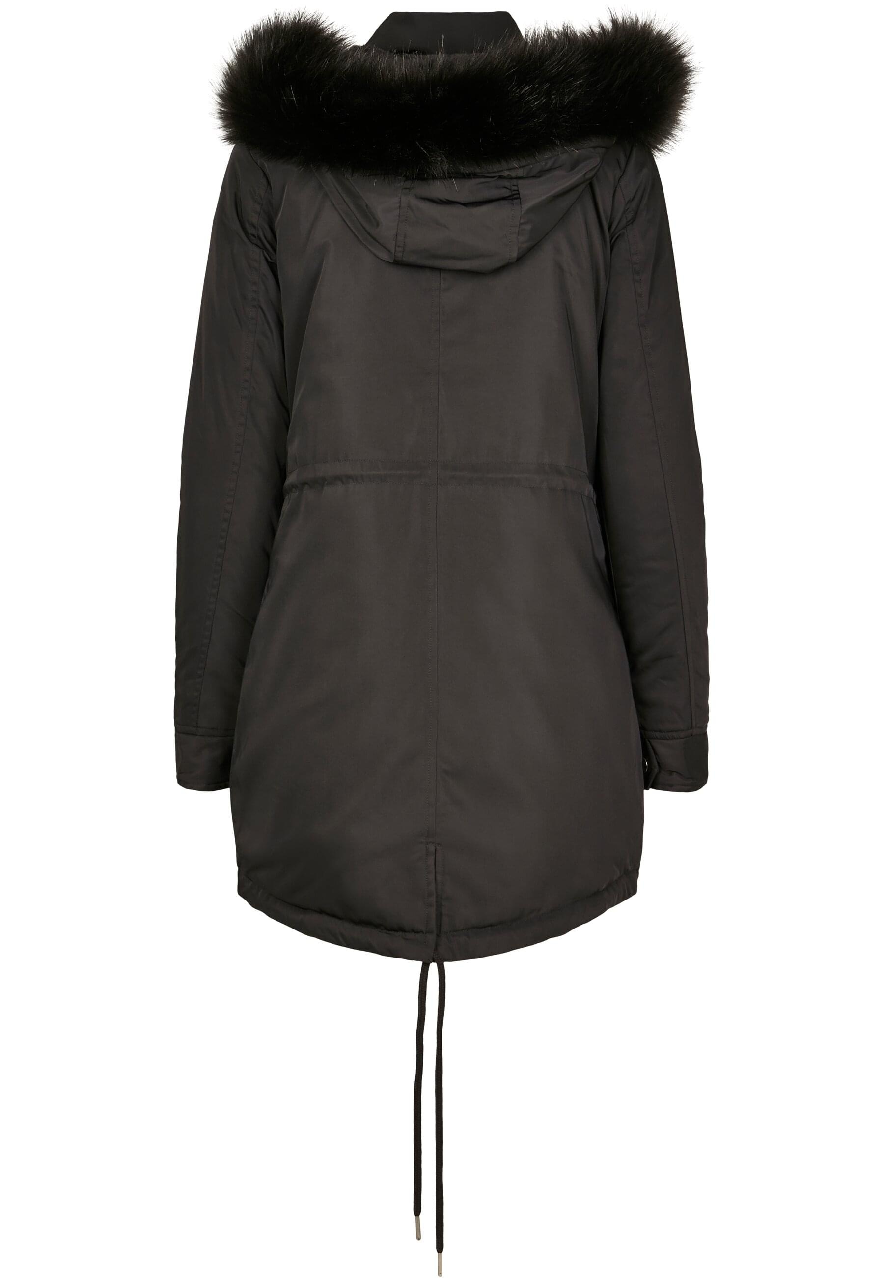 URBAN CLASSICS Winterjacke »Urban Classics Damen Ladies Faux Fur Parka«, (1 St.), mit Kapuze