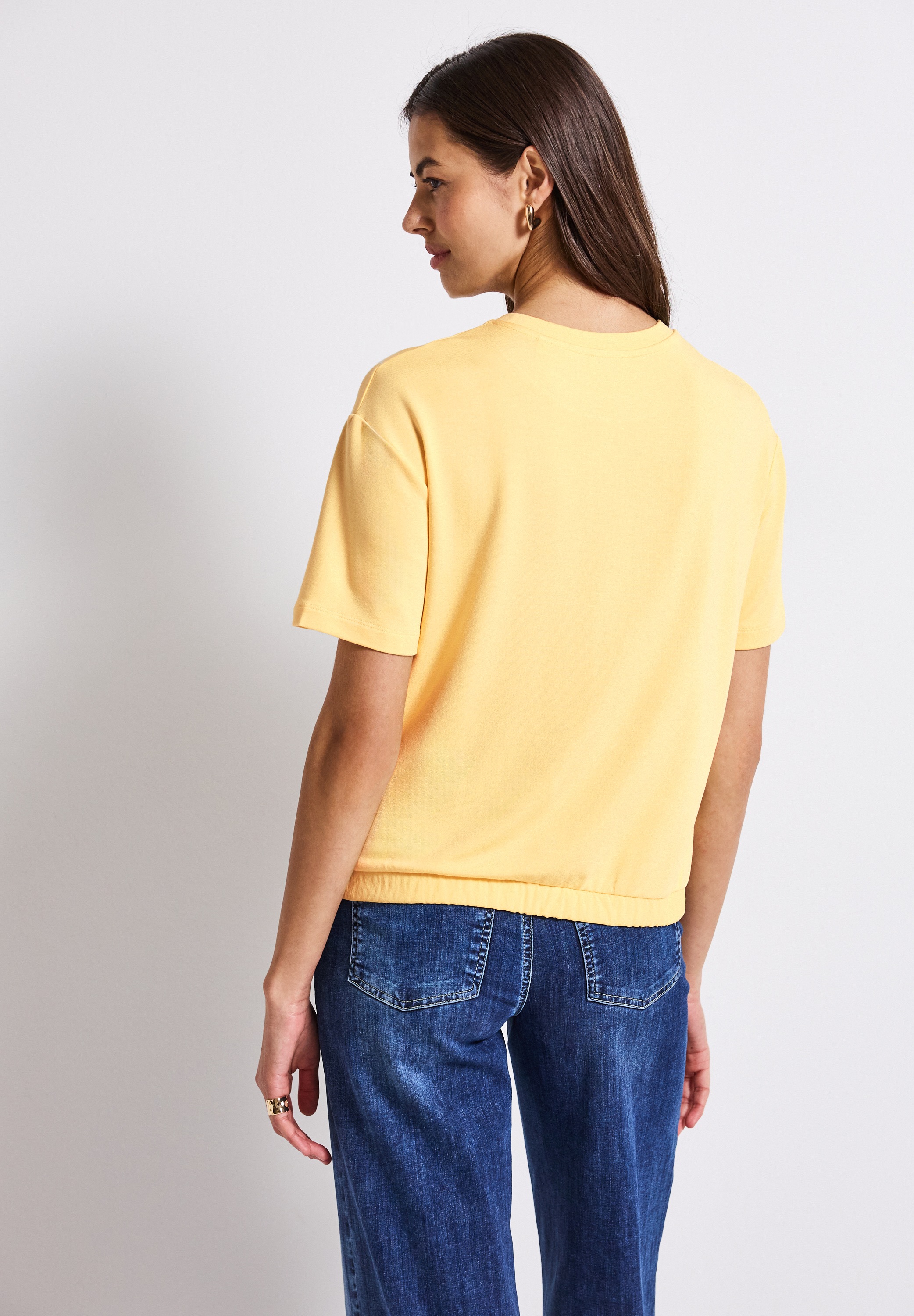 STREET ONE T-Shirt, aus elastischem Materialmix günstig online kaufen
