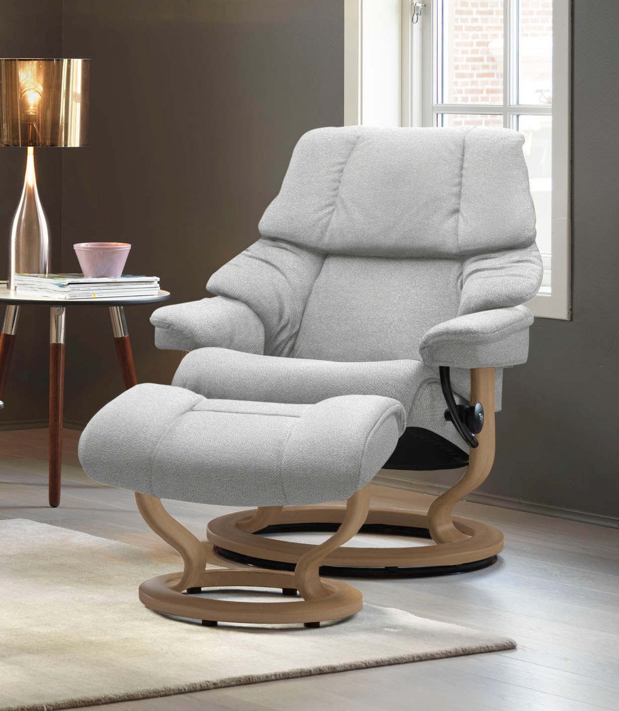 Stressless Fußhocker "Reno", mit Classic Base, Gestell Eiche