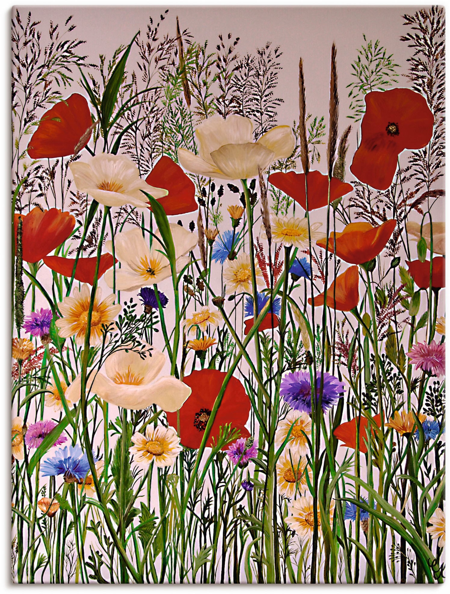 Artland Wandbild "Blumenwiese", Baumbilder, (1 St.), als Leinwandbild, Wand günstig online kaufen