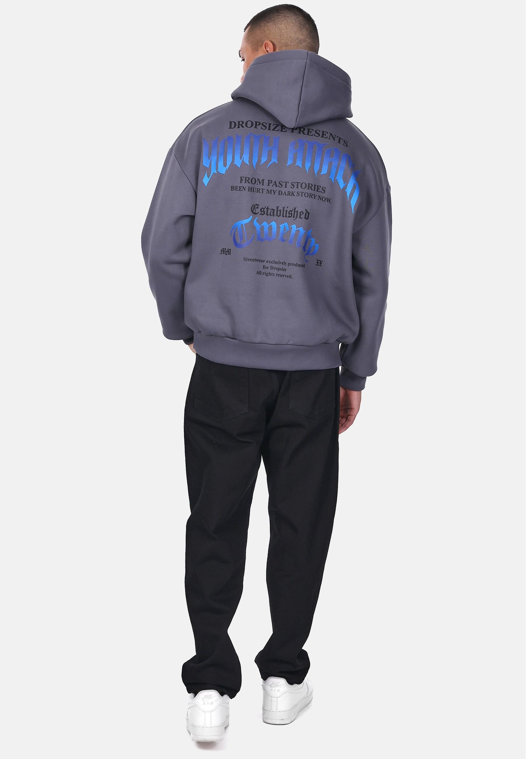 Dropsize Kapuzensweatshirt »Dropsize HEAVY OVERSIZE YOUTH ATTACK HOODIE«, (1 tlg.)