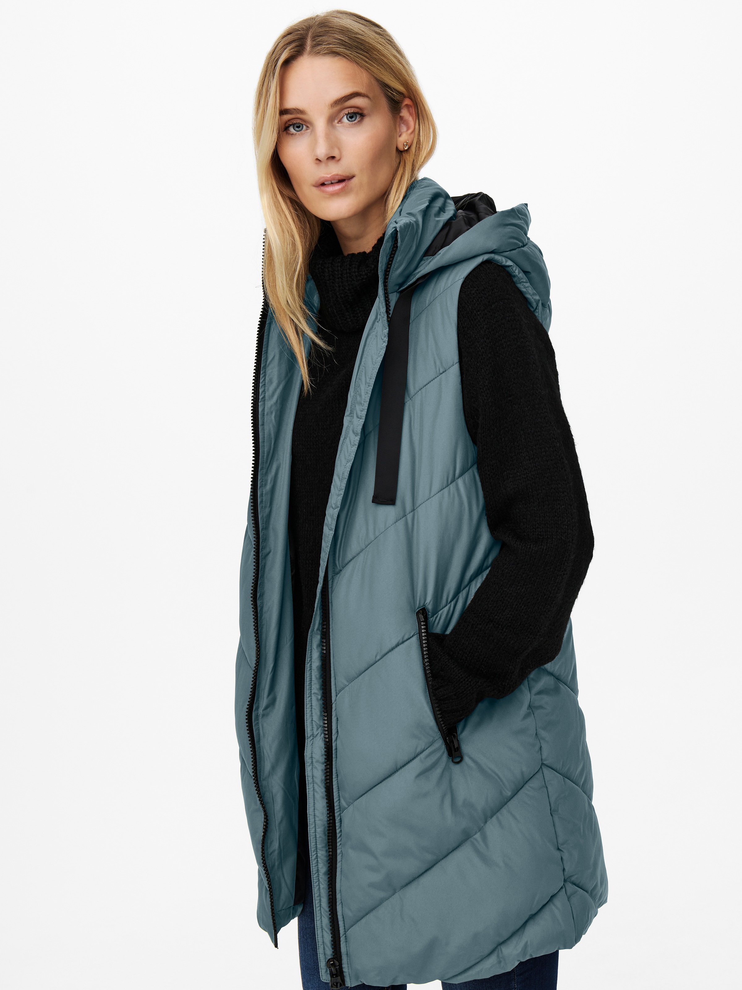 JDY Steppweste "JDYSKYLAR LIFE HOOD WAISTCOAT OTW NOOS" günstig online kaufen