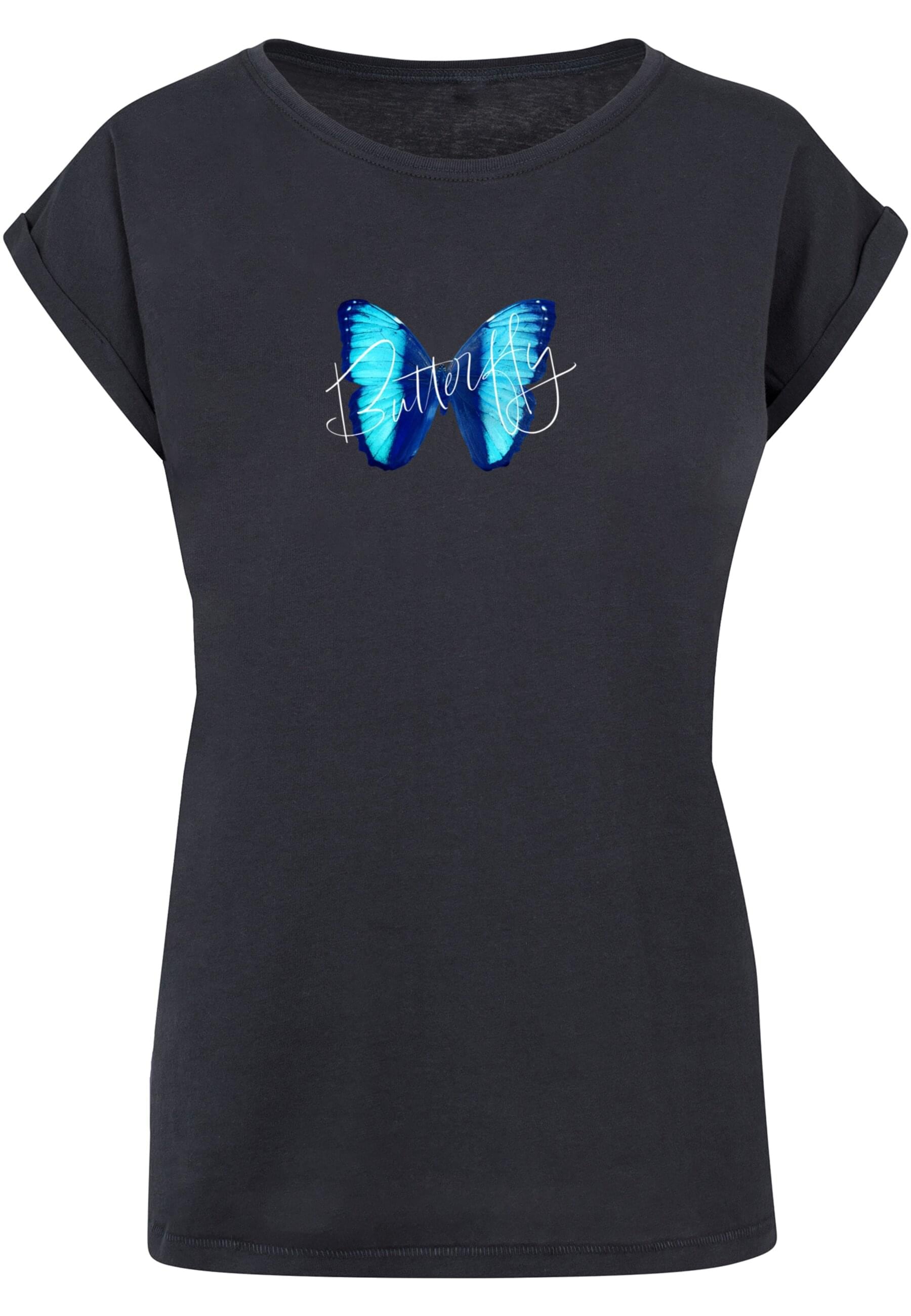 BAUR »Damen Ladies (1 Shoulder Merchcode tlg.) Extended bestellen Blue Butterfly für Tee«, T-Shirt |
