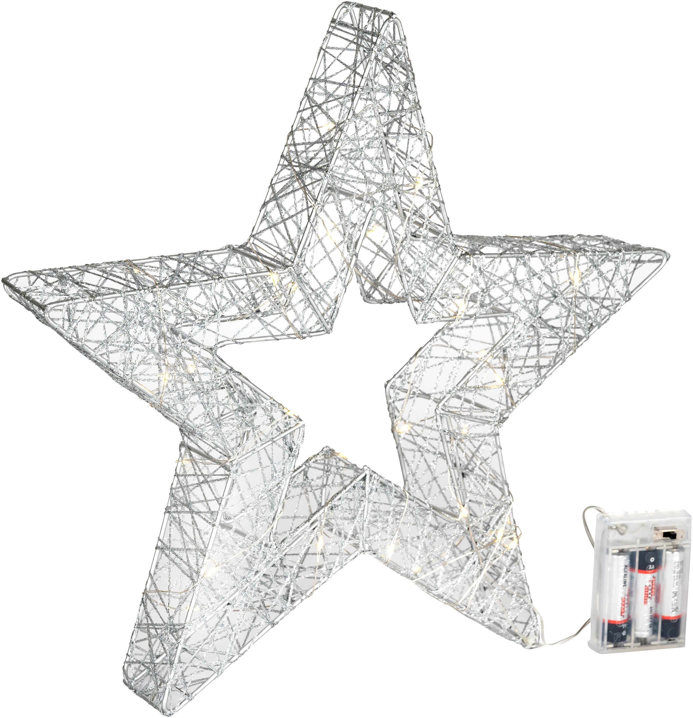 Star-Max LED Stern "Weihnachtsstern, Weihnachtsdeko", 40 flammig-flammig, mit 40 stromsparende LEDs