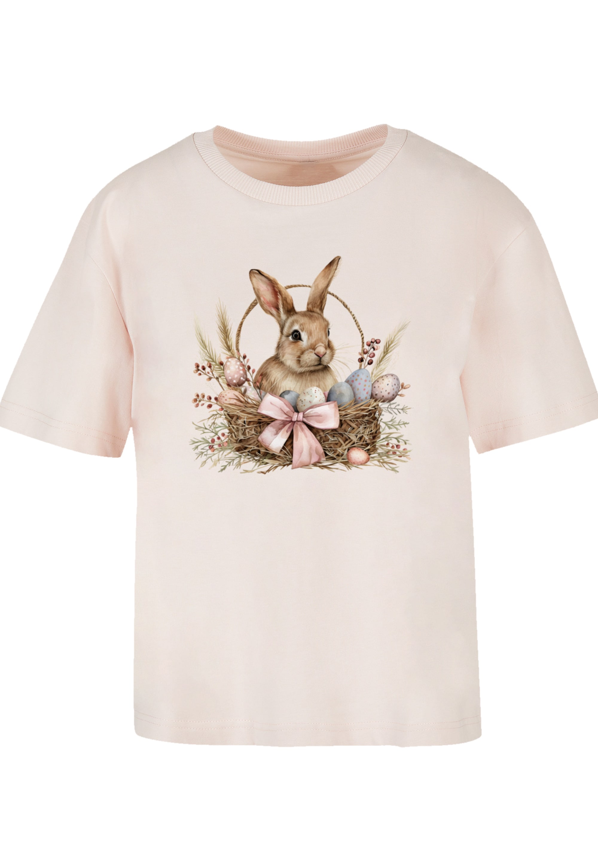 F4NT4STIC T-Shirt »Osterhasen Korb Dekor«, Premium Qualität