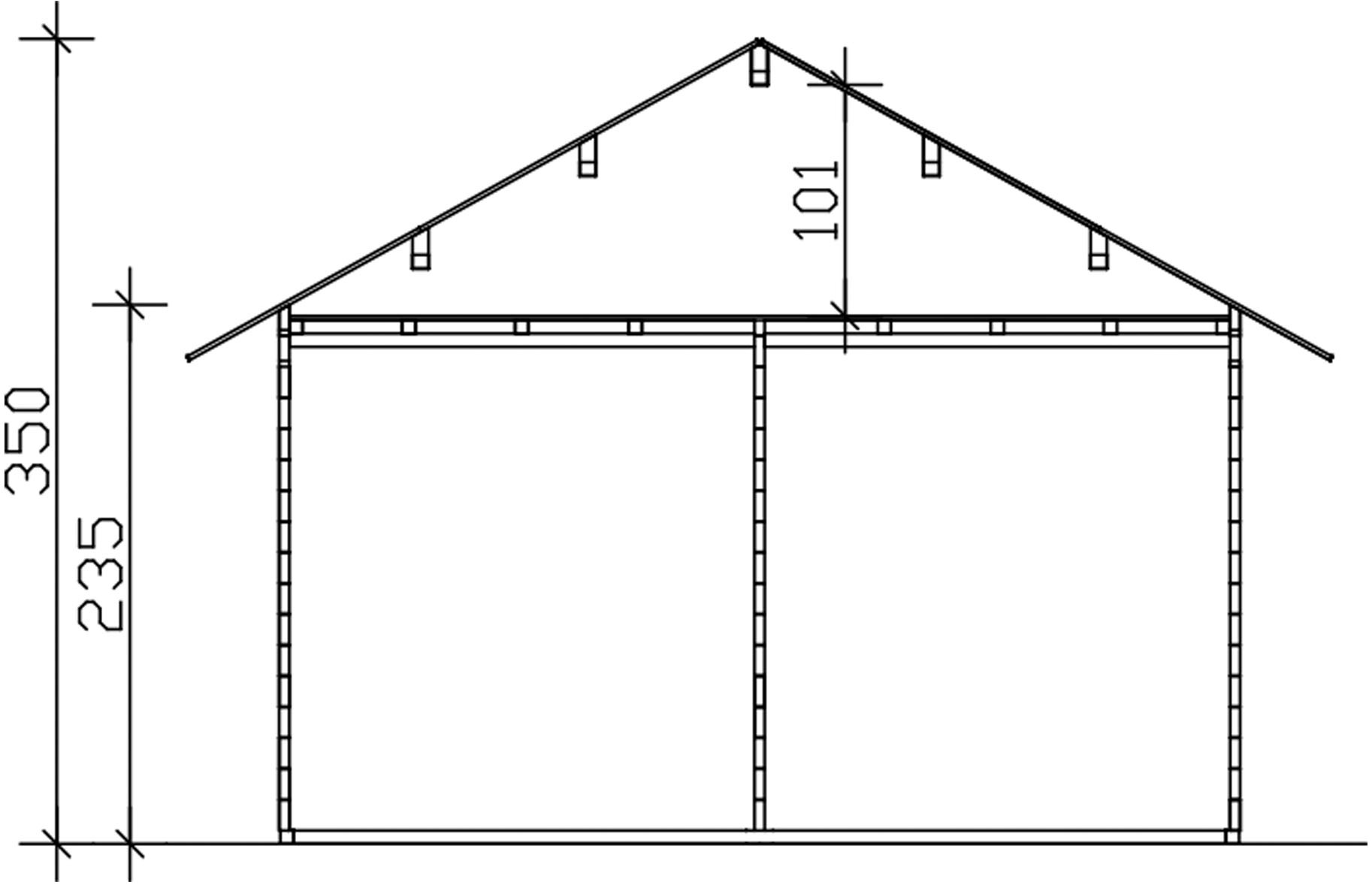 Skanholz Gartenhaus »Bern 2«, mit Lattung