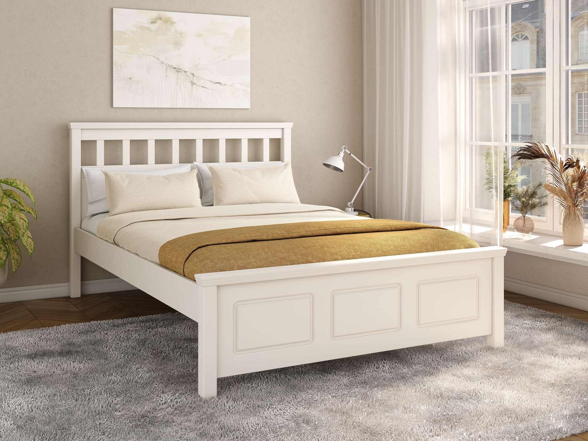 OTTO home Bett »Tillian, Bettgestell, Doppelbett, Bettkasten optional, Made in EU« B/T/H: 149,6/213,1/230,8 cm,  aus massiver Kiefer in Kombination mit MDF, FSC®, inklusive Lattnerost