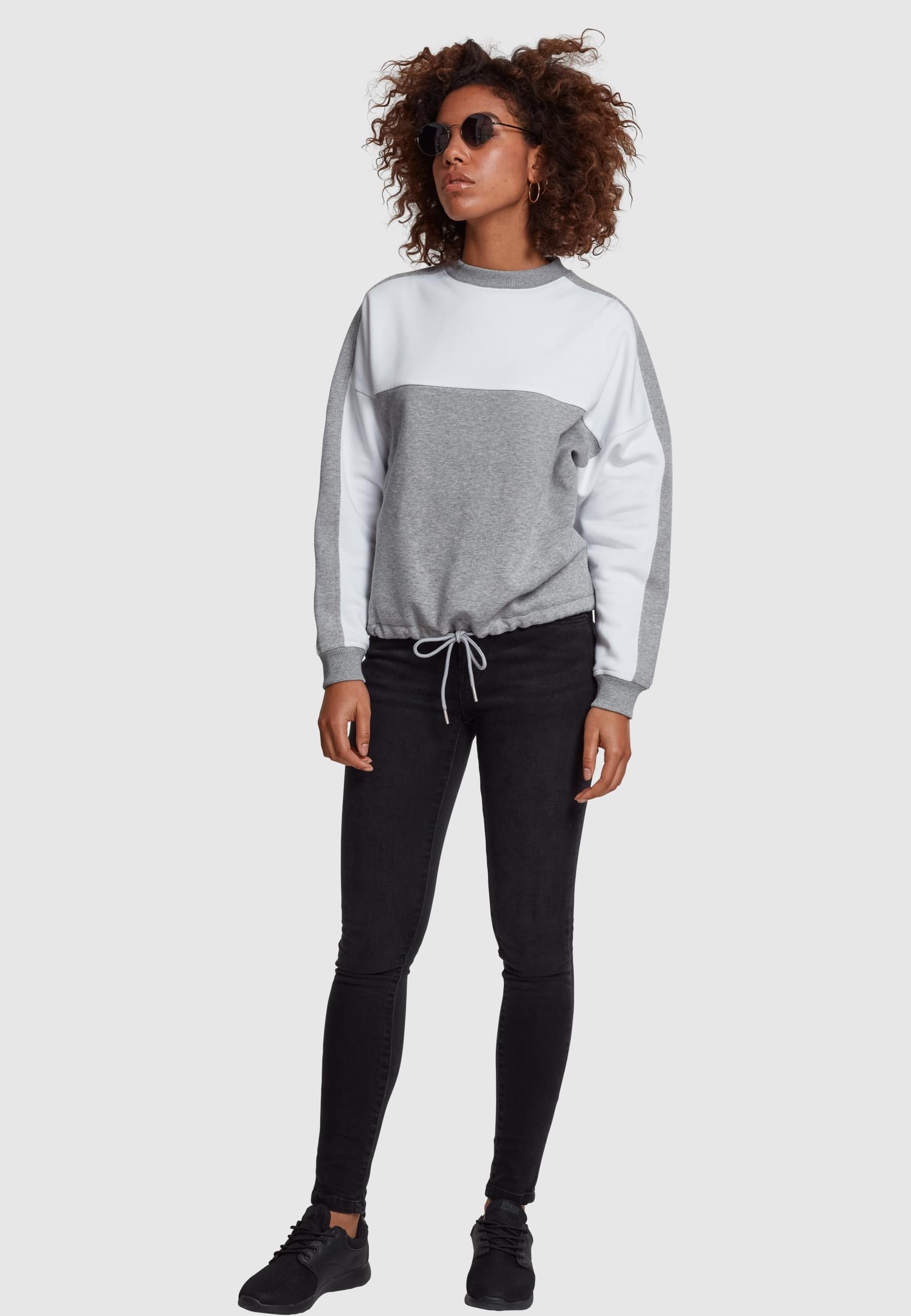 URBAN CLASSICS Sweatshirt »Urban Classics Damen Ladies Oversize 2-Tone Stripe Crew«, (1 tlg.)