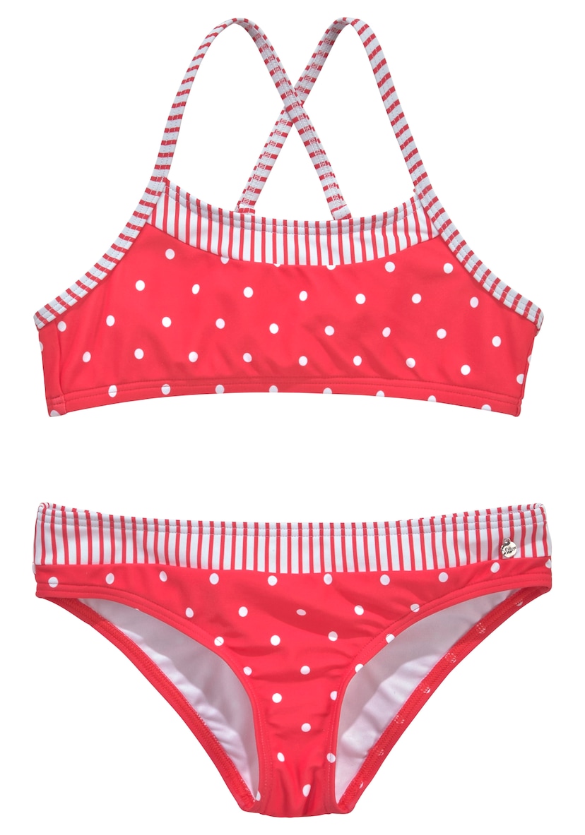 »Karo online Kids«, mit Details Buffalo | unifarbenen Bandeau-Bikini kaufen BAUR