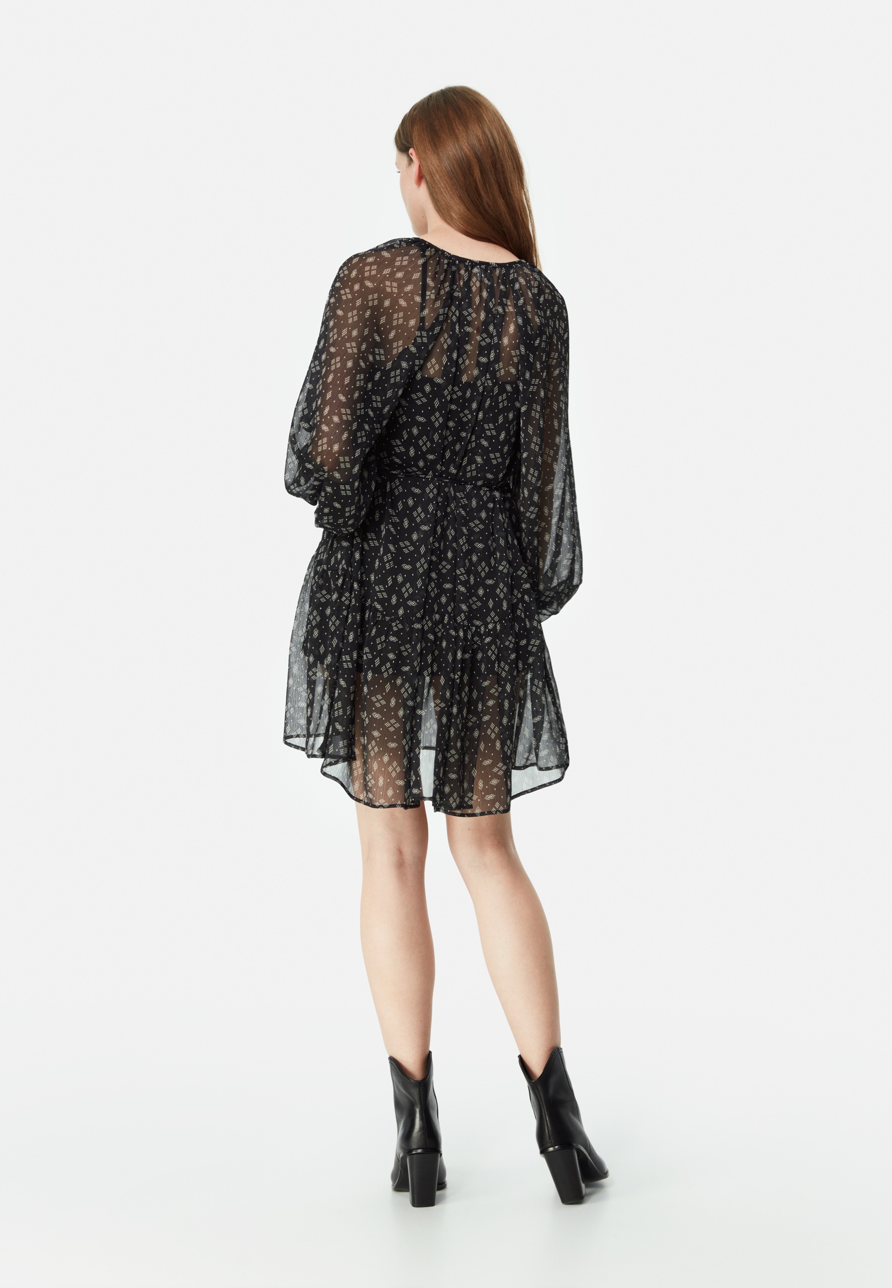 Mavi Chiffonkleid »LONG SLEEVE MINI DRESS«, Kleid Chiffon