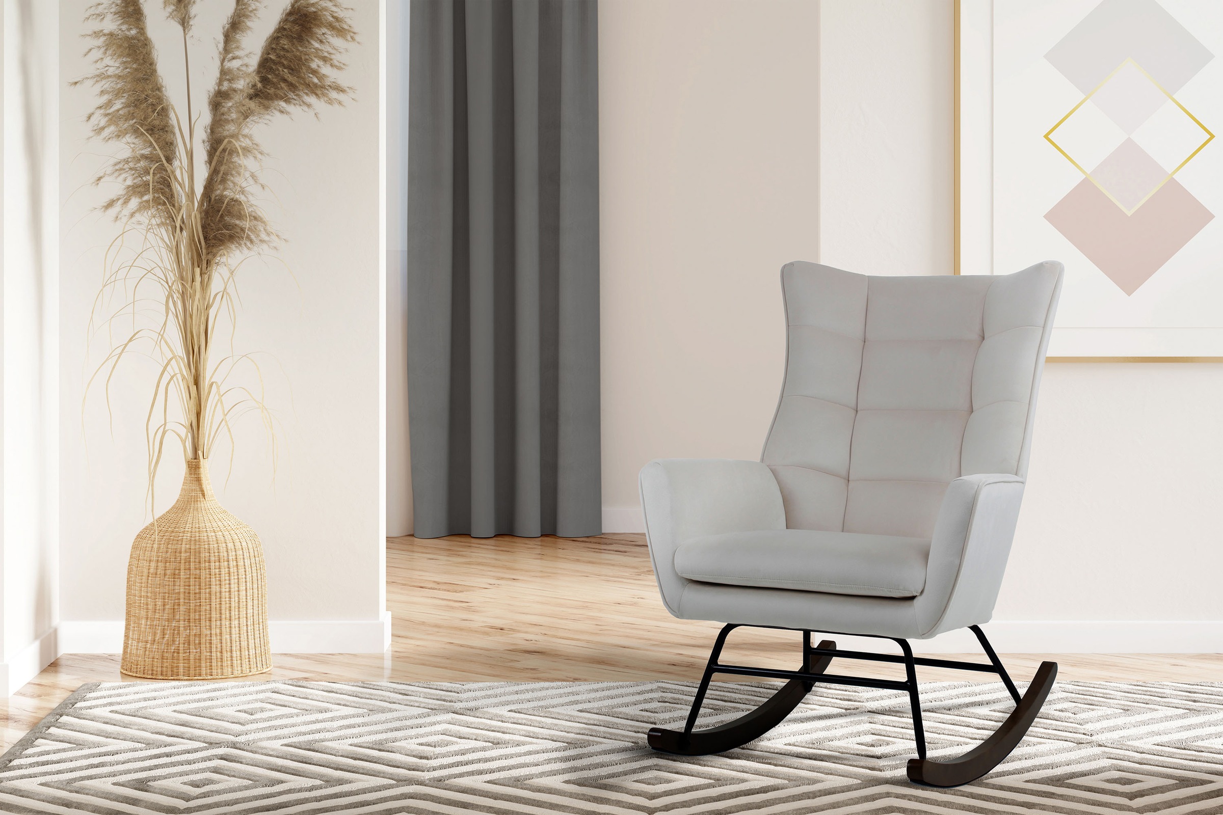 Kayoom Schaukelstuhl "Bryana 125, Relaxstuhl zum Schaukeln, Metallgestell m günstig online kaufen