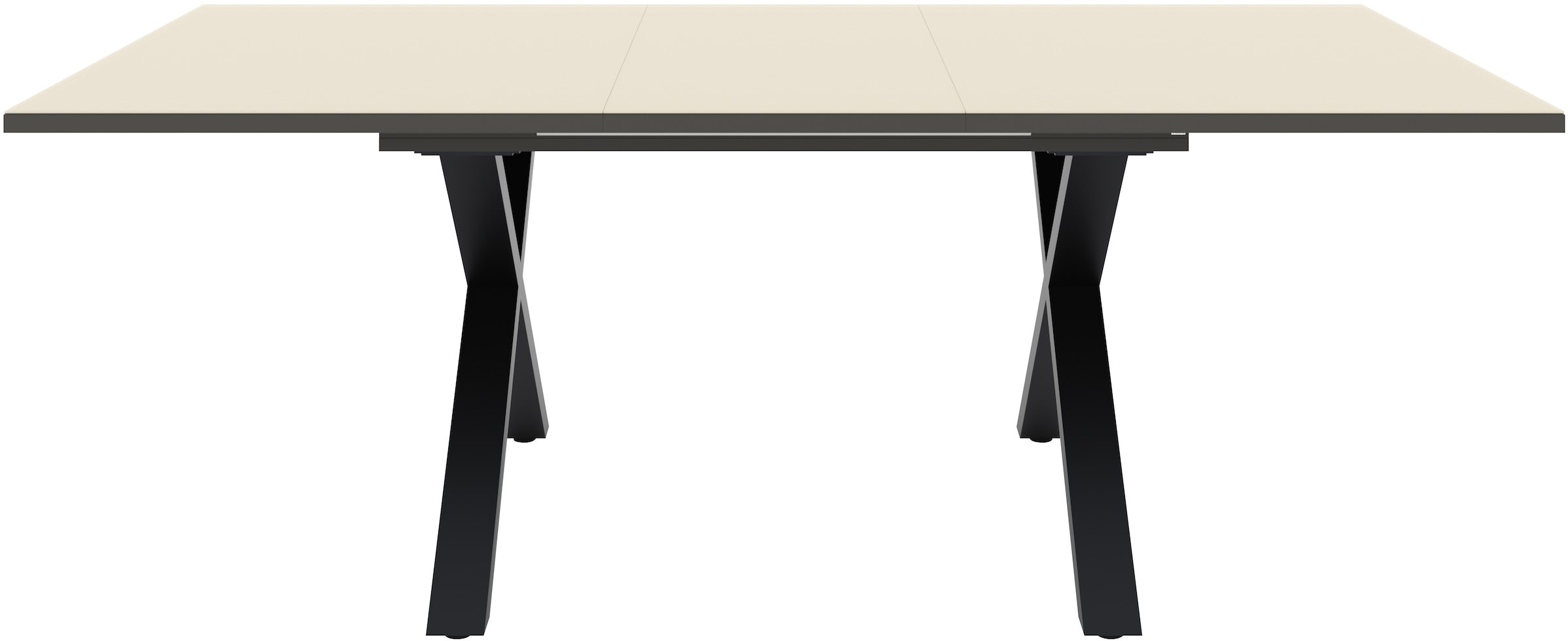 Esstisch "Reno", schwarz feinstruktur, glas kaschmir glanz, schwarz feinstruktur, glas kaschmir glanz, B:160cm H:75cm T:90cm, SET ONE BY MUSTERRING, Tische, Esstisch, Mit Vierkantfuß, wählbaren Gestellen und Plattenfarben