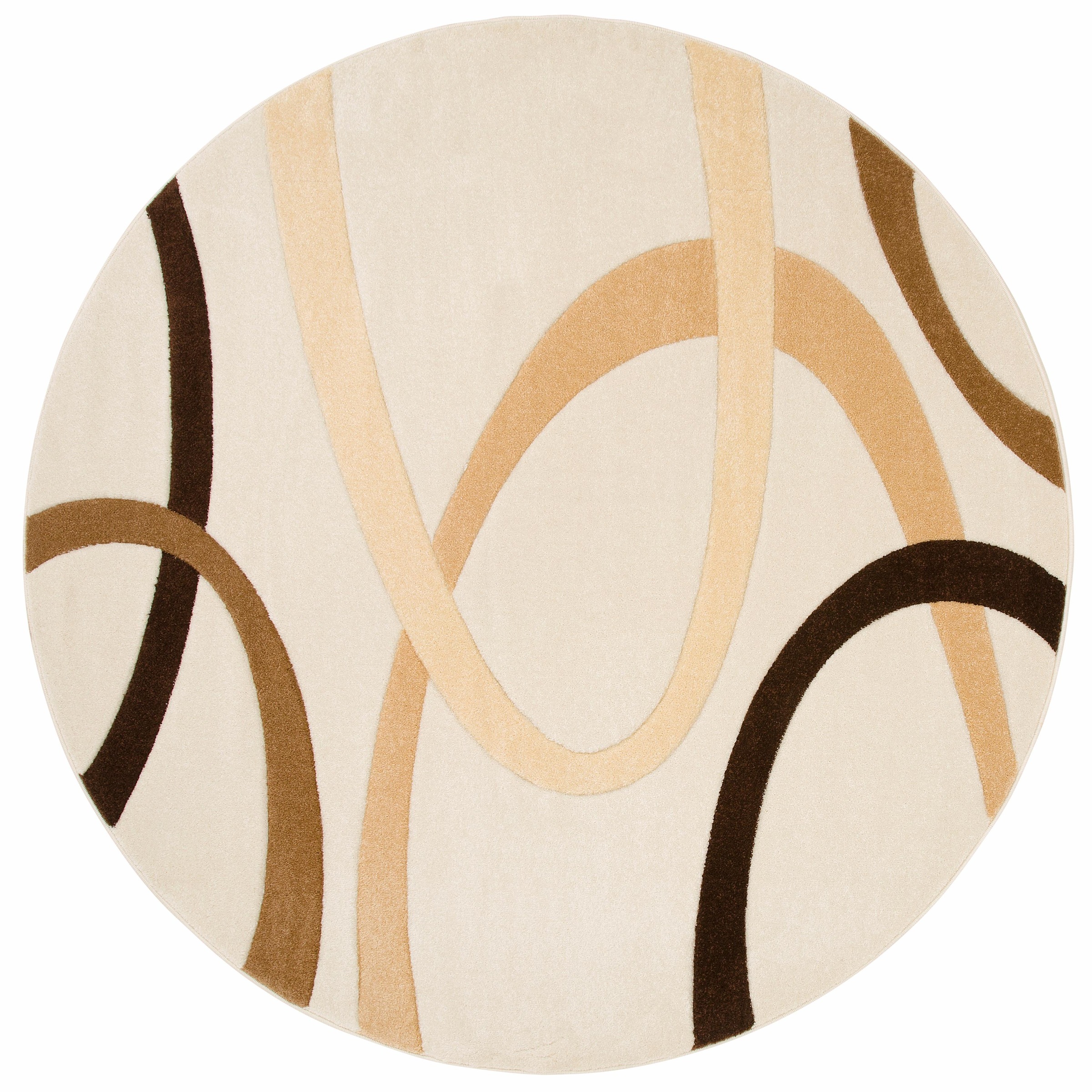 my home Teppich "Bill" rund 10 mm Höhe mit handgearbeitetem Konturenschnitt günstig online kaufen