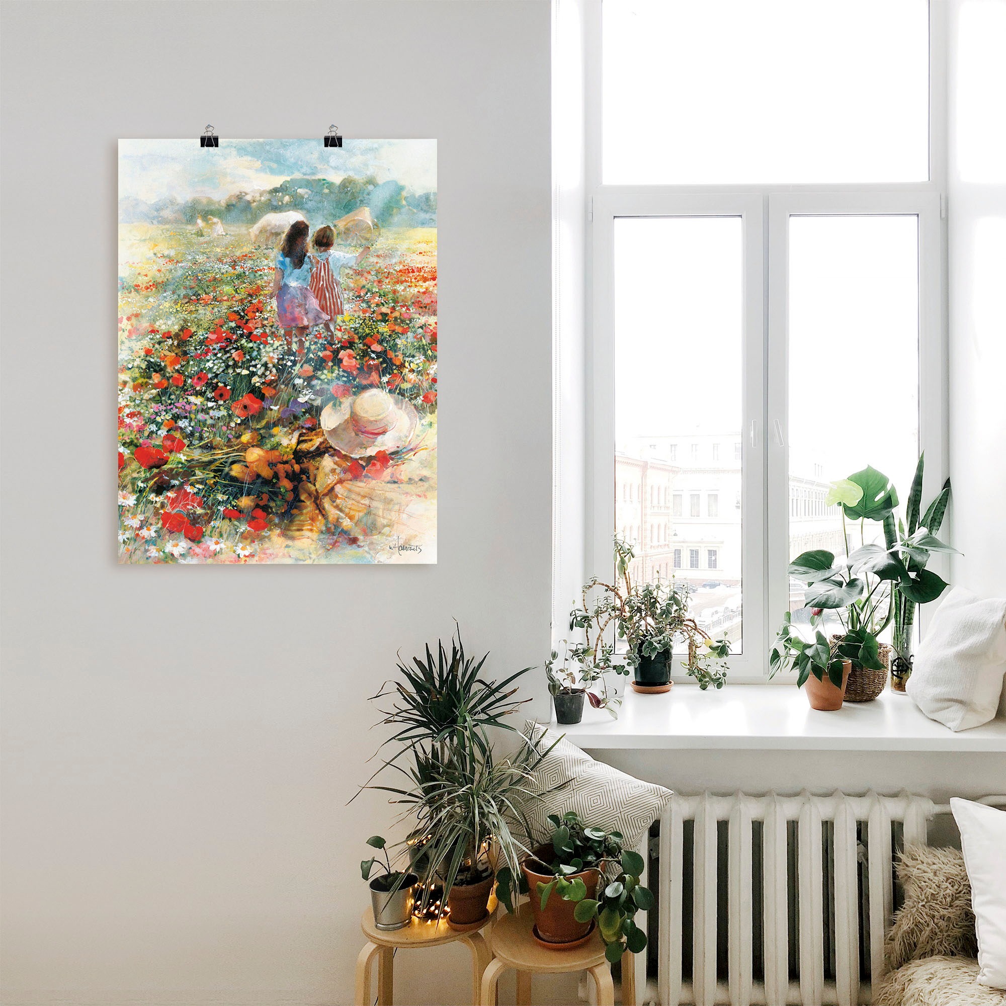 Artland Leinwandbild »Sommer der Liebe«, Kind, (1 St.), auf Keilrahmen gespannt
