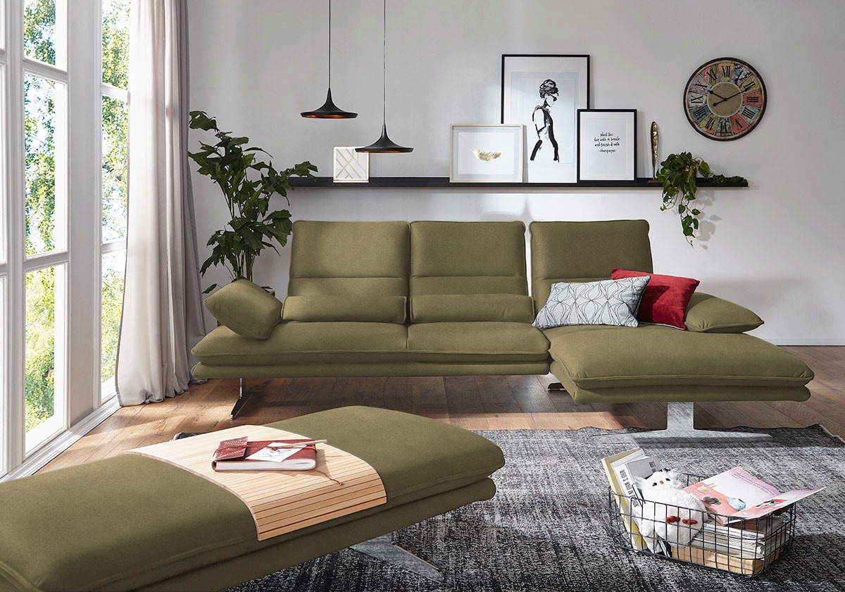 W.SCHILLIG Ecksofa "broadway, Designsofa mit tollem Sitzkomfort, L-Form", S günstig online kaufen