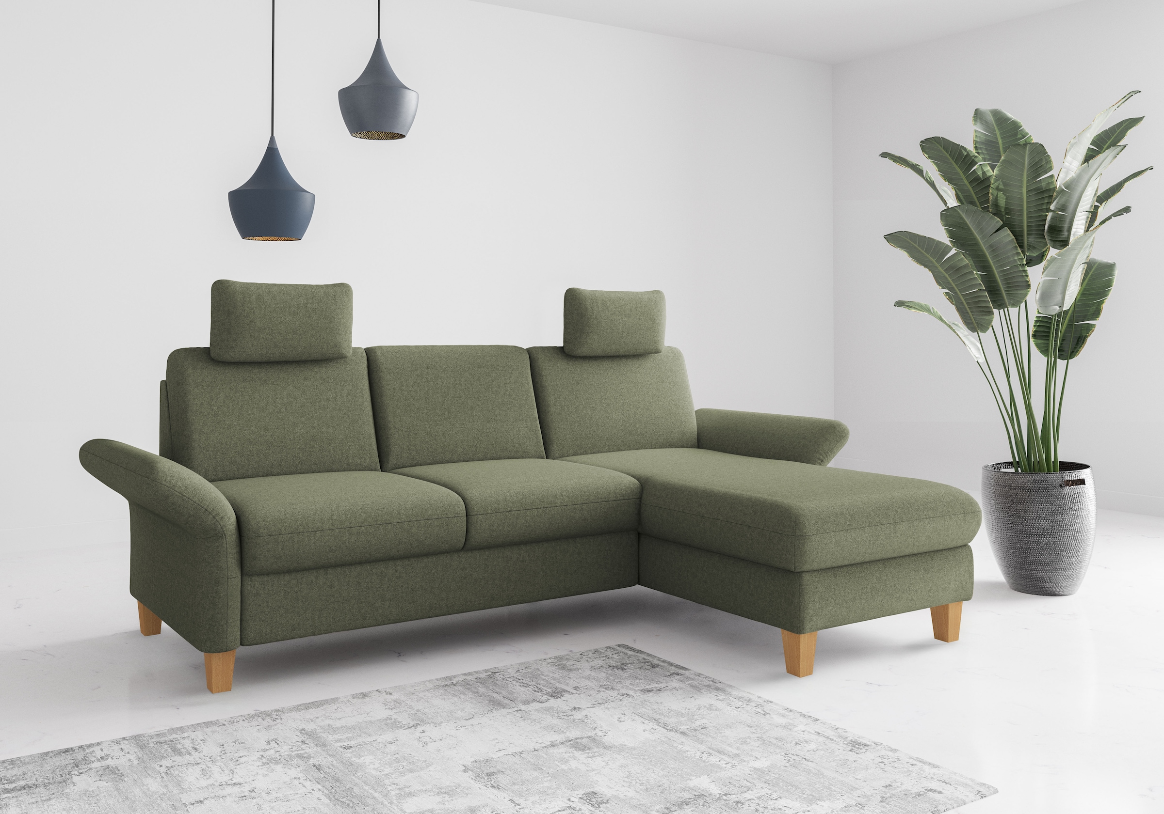 OTTO home Ecksofa "Rochelle, L-Form" wahlweise mit Armteilverstellung, Schlaffunktion und Bettkasten