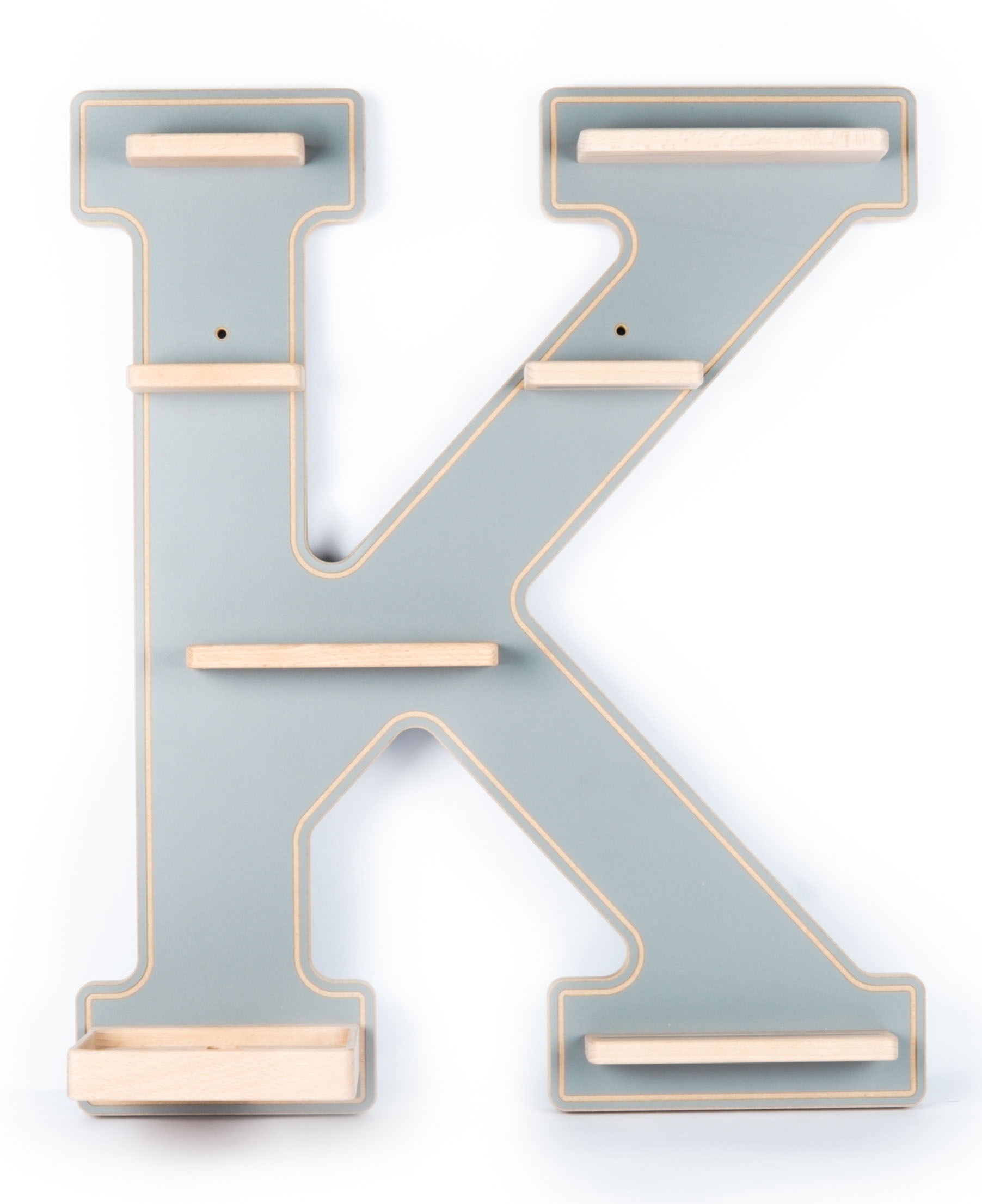Boarti Wandregal »Holz Regal Buchstabe K für Toniebox Tonies Figuren«