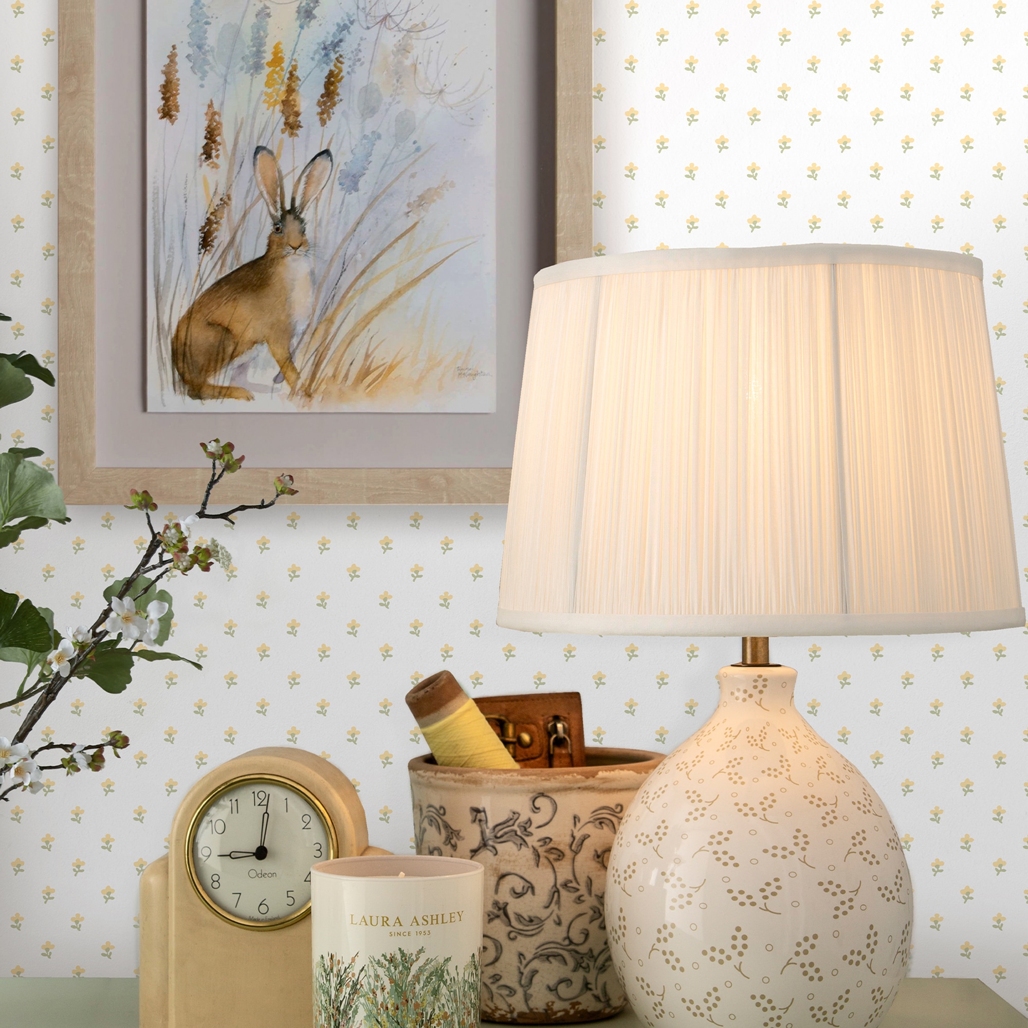 LAURA ASHLEY Vliestapete »Wood Violet Ochre Yellow«, 10mx52cm