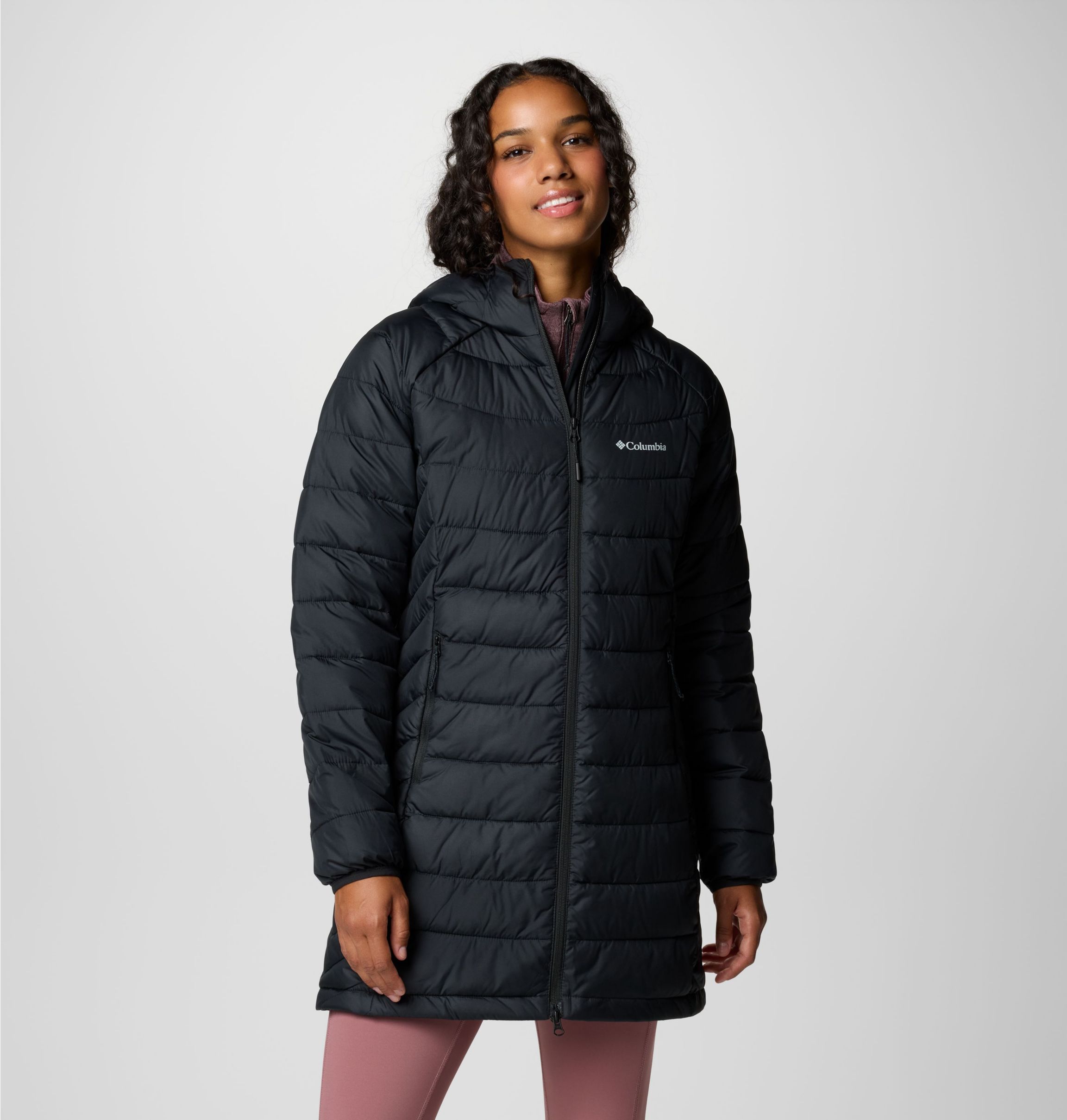 Columbia Steppmantel "Powder Lite II Mid Jacket" mit 2-Wege-Reißverschluss, wärmeisolierende Wattierung, aus Polyester