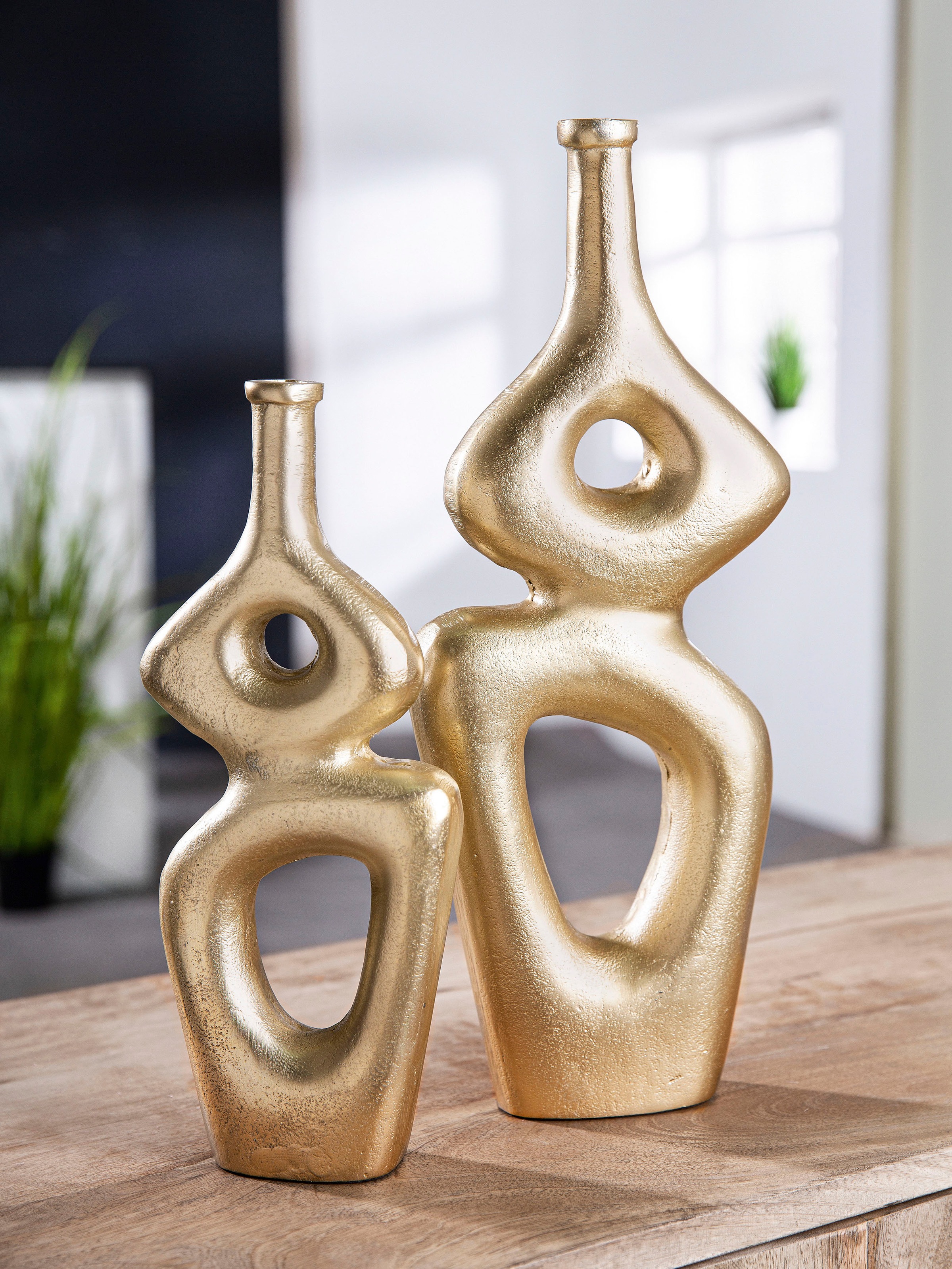 Casablanca by Gilde Dekovase »Formas«, (1 St.), Vase aus Aluminium, Dekoobjekt