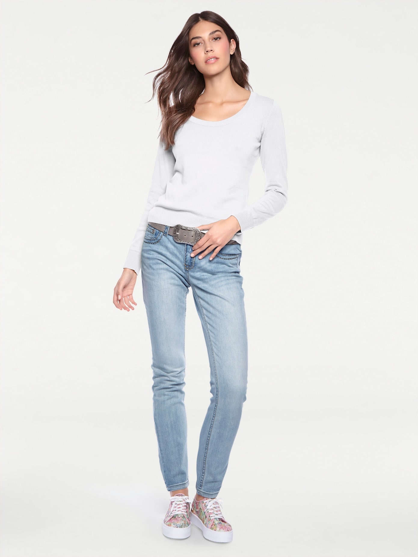 LINEA TESINI by heine Rundhalspullover "Rundhals-Pullover" günstig online kaufen