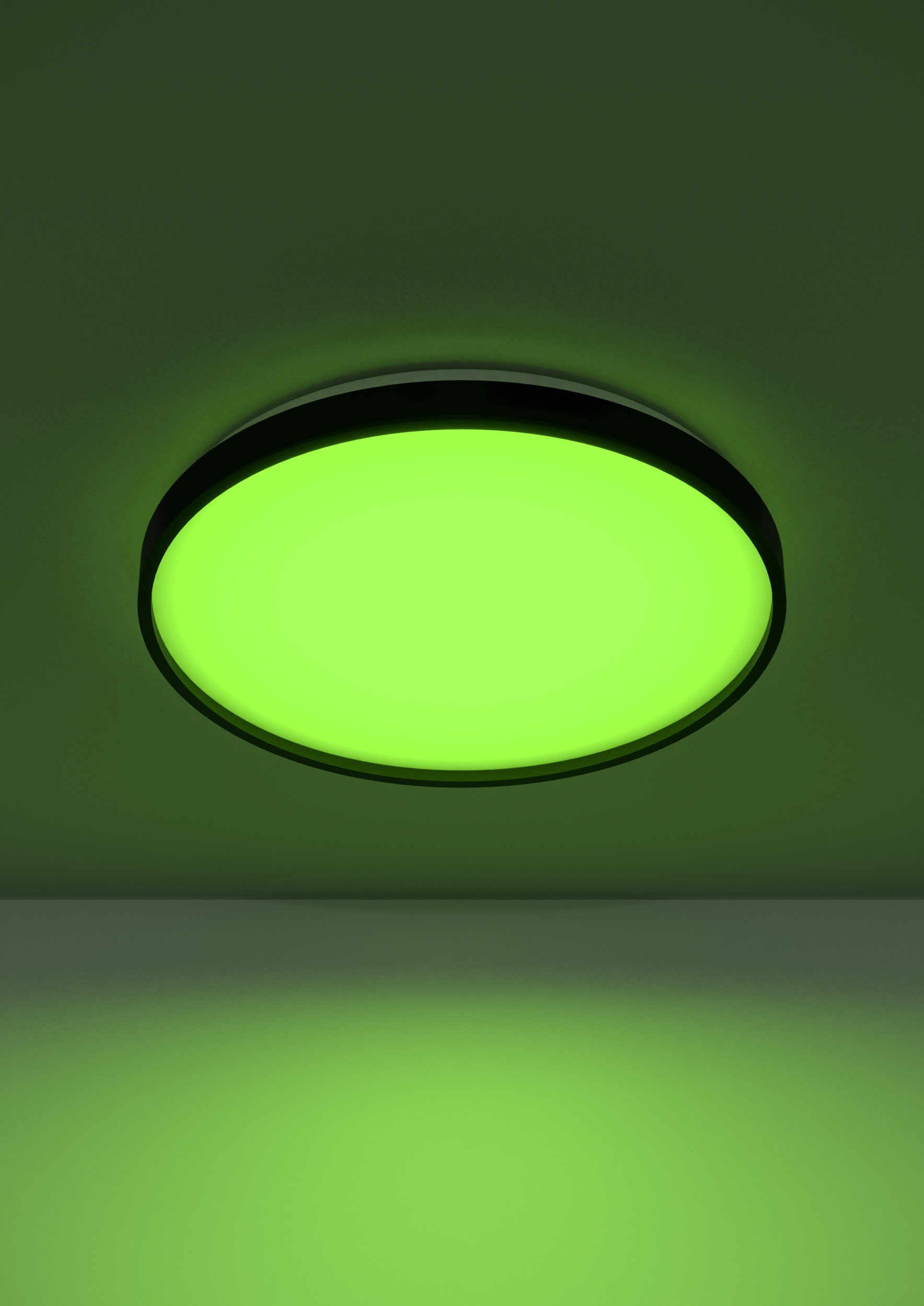 EGLO LED Deckenleuchte »MOZONCILLO-Z Deckenlampe, Disco-Modus, ZigBee 3.0, Wohnzimmerlampe« LED-Modul 1 Stk. RGB | warmweiß - kaltweiß Fernbedienung inkl., App / Sprachsteuerung Alexa, H: 6,5cm x D: 40 cm