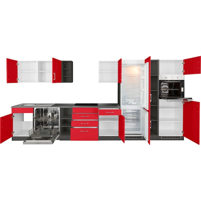 HELD MÖBEL Küchenzeile »Paris«, ohne E-Geräte, Breite 400 cm bestellen |  BAUR | Spülenschränke