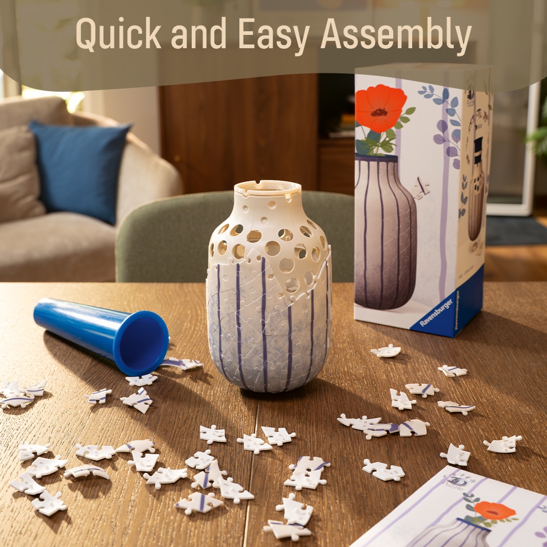 Ravensburger 3D-Puzzle »Vase Stripes Blue« Made in Europe