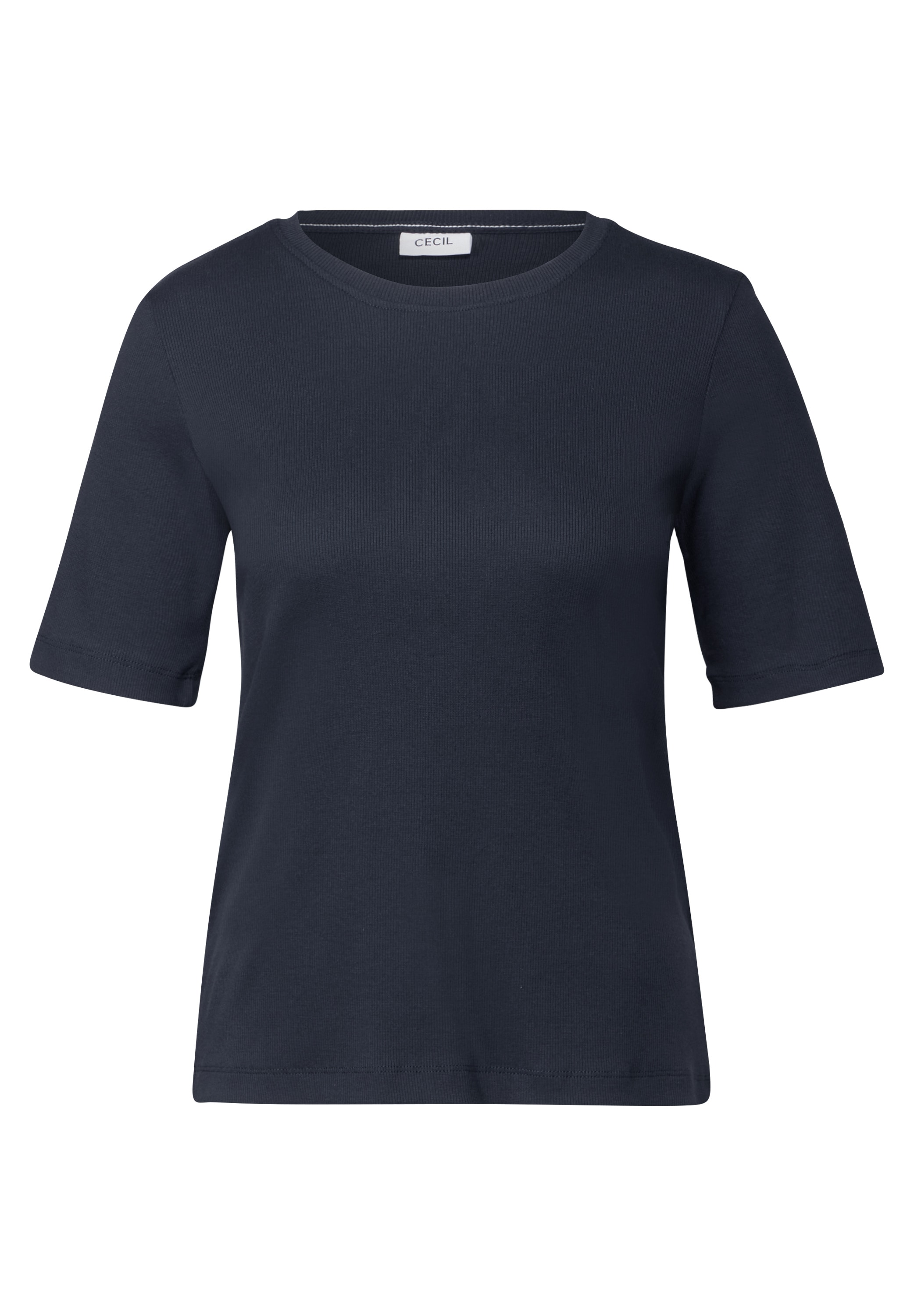 Cecil T-Shirt, mit feiner Ripp Struktur