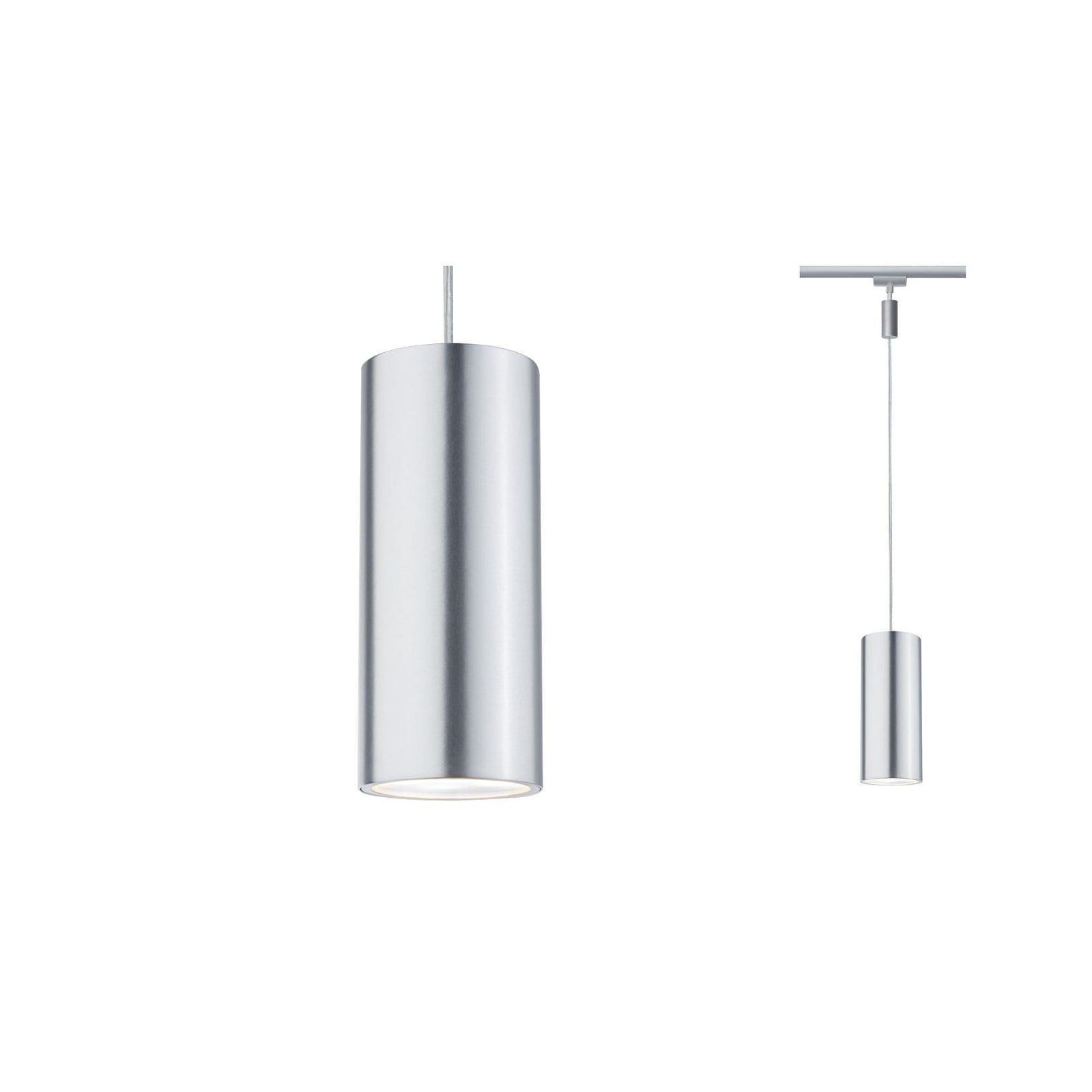 Paulmann Schienensystem-Leuchten »URail Pendel Barrel 370lm 6W 2700K 230V Chrom matt, Alu eloxiert 230V«