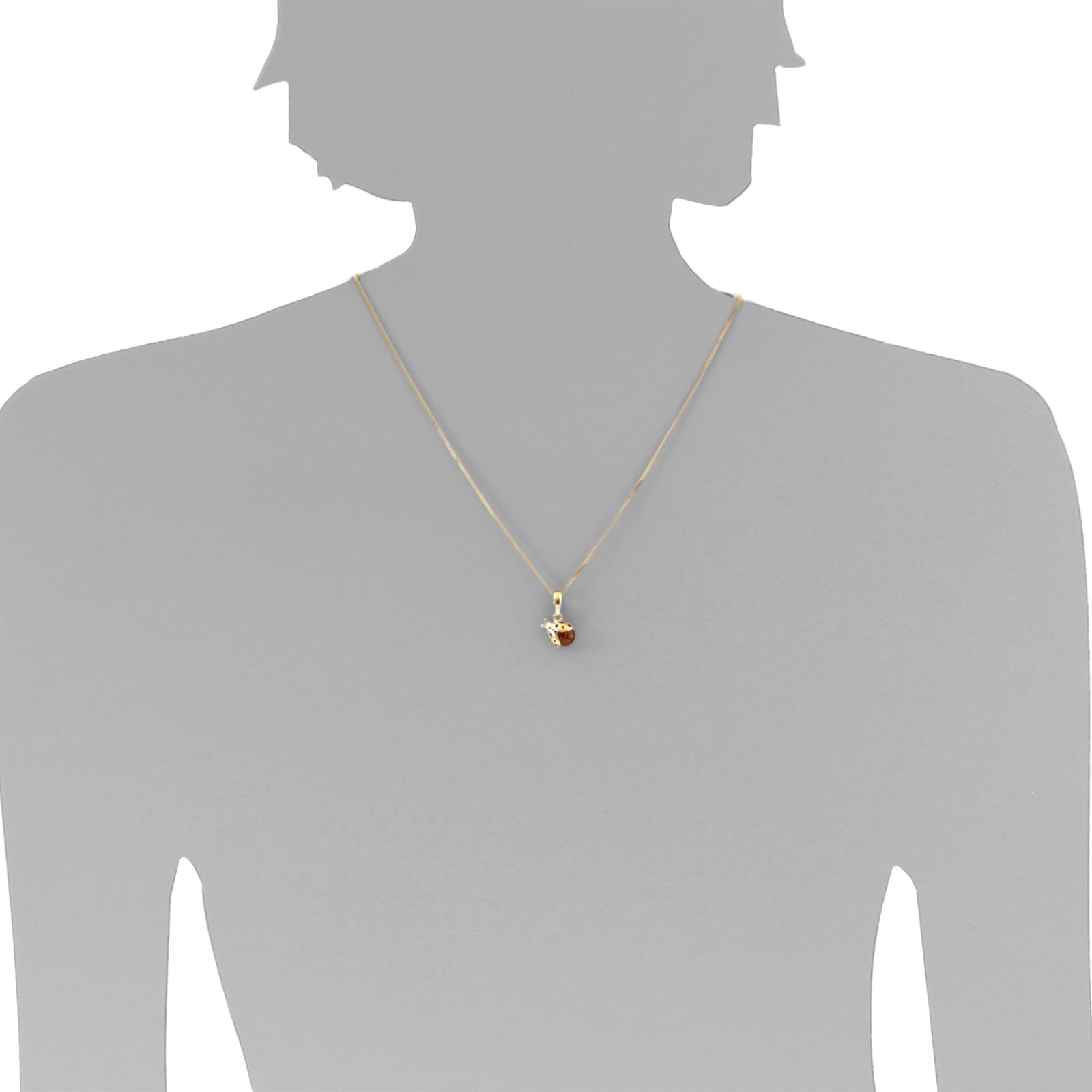 OSTSEE-SCHMUCK Kettenanhänger »- Marienkäfer - Gold 333/000 - Bernstein«