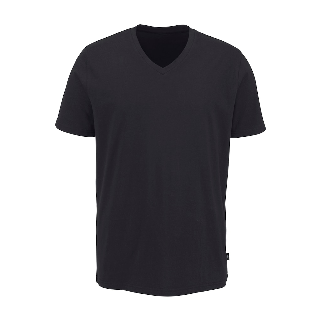 Bruno Banani T-Shirt, (3 tlg., 3er-Pack), mit V-Ausschnitt, perfekte Passform, aus elastischer Baumwolle