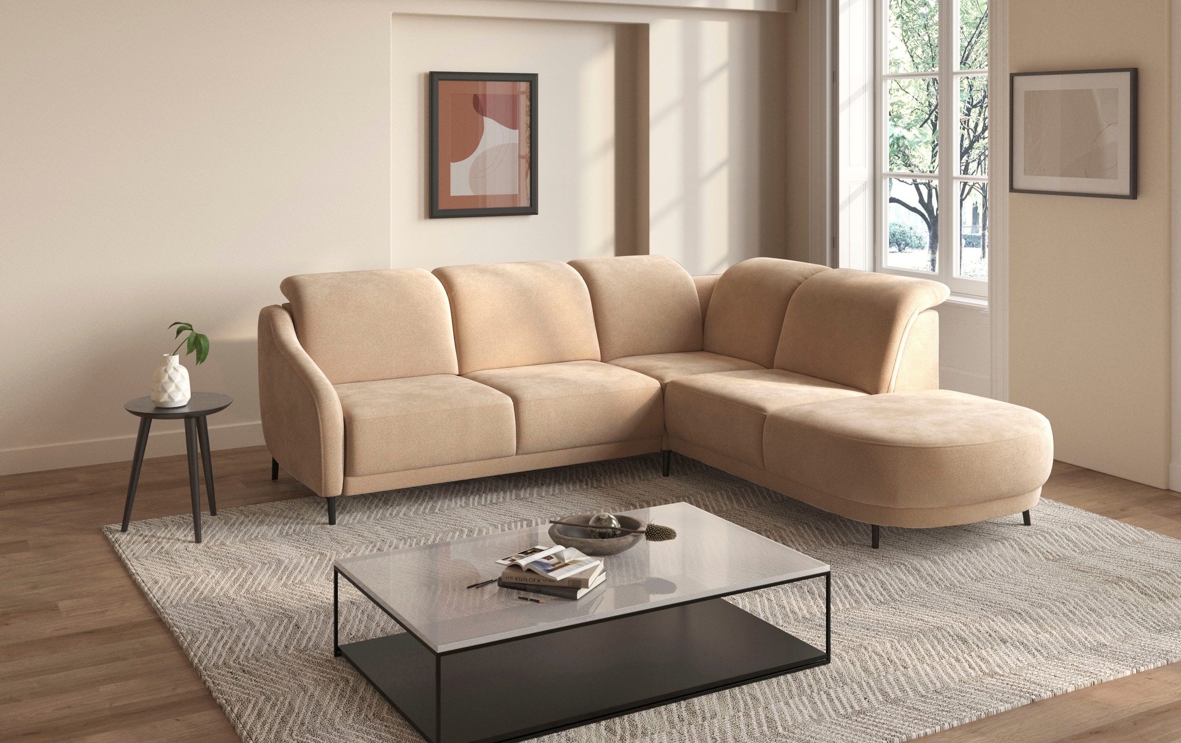 sit&more "Blues L-Form" wahlweise mit Klapptisch und USB günstig online kaufen