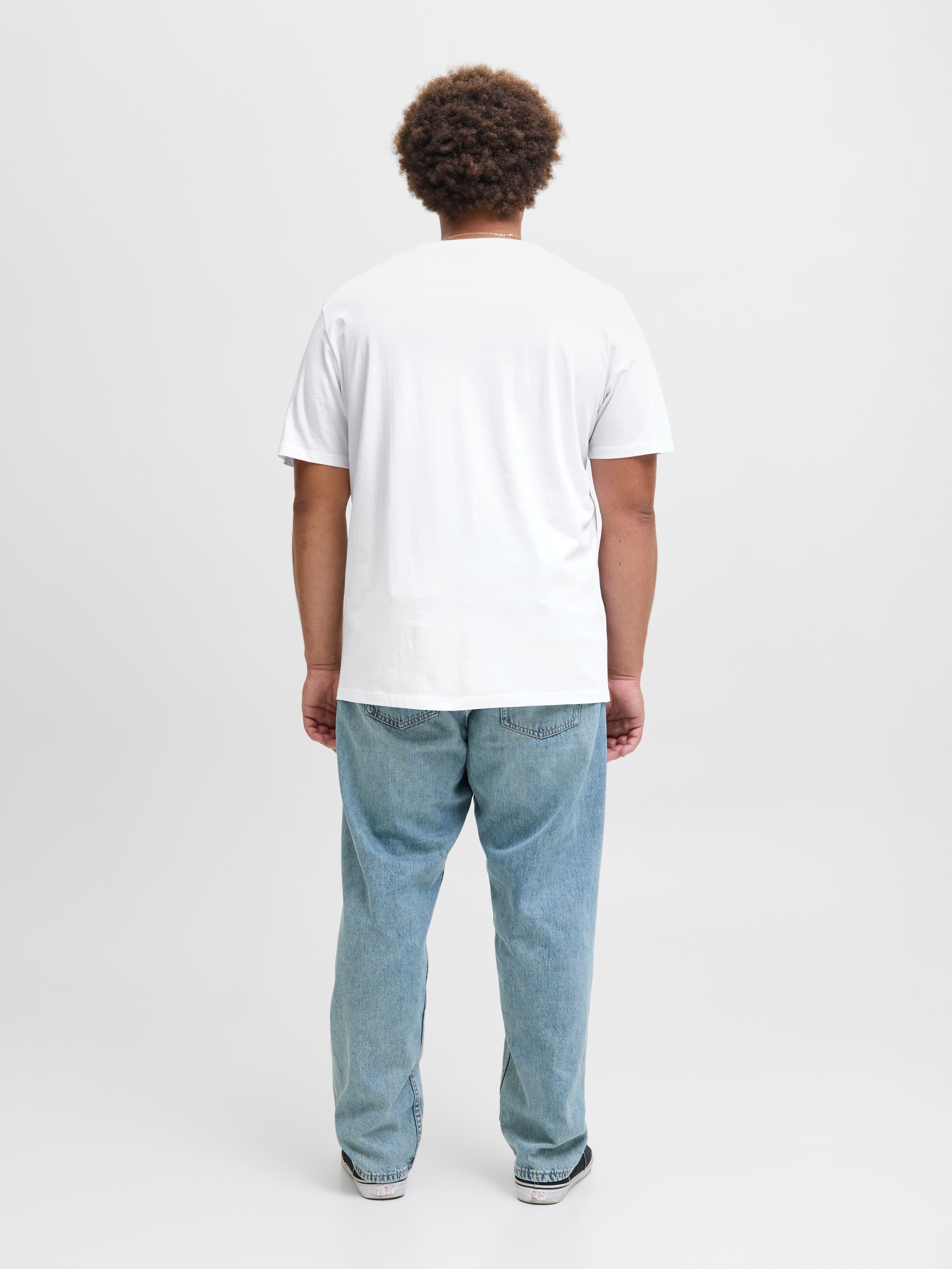 Jack & Jones PlusSize T-Shirt »JJELOGO TEE SS 2 COL AW25 3PK MP PLS«, (Packung, 3 tlg.)