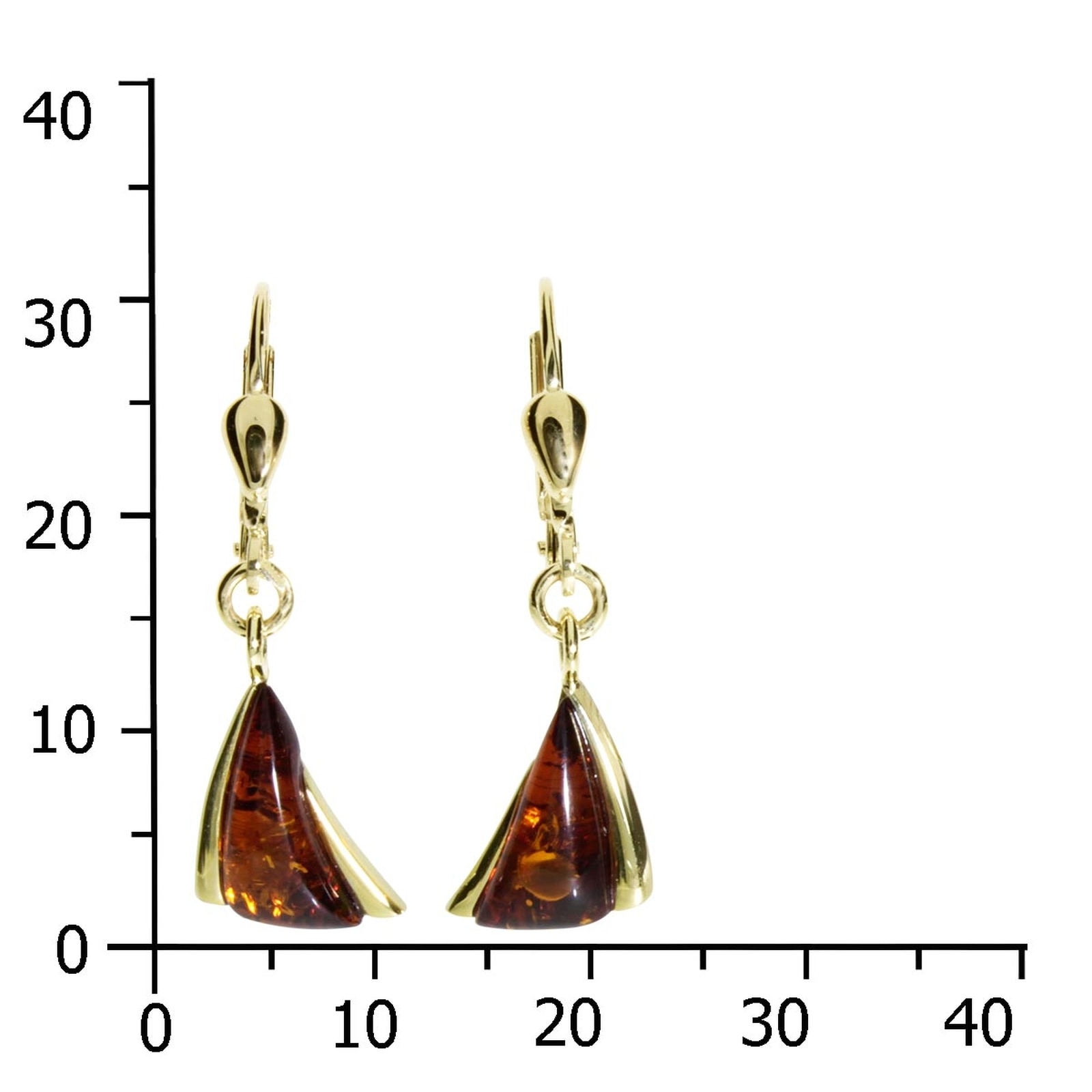 OSTSEE-SCHMUCK Paar Ohrhänger »- Imke - Gold 333/000 - Bernstein«