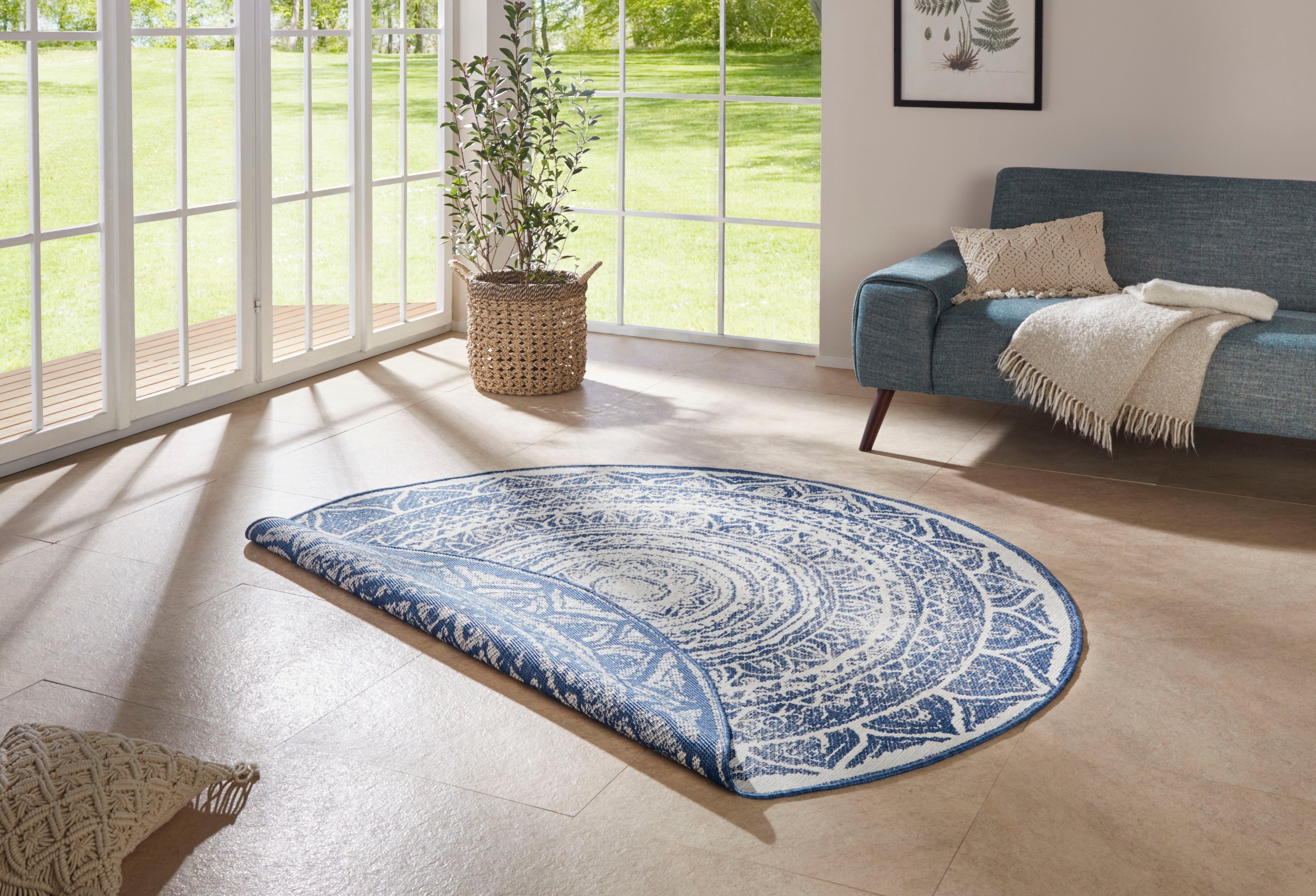 NORTHRUGS Teppich »Siruma«, rund, In- & Outdoor, Wendeteppich,  Orientalisch, Teppich, Garten, Flur | BAUR