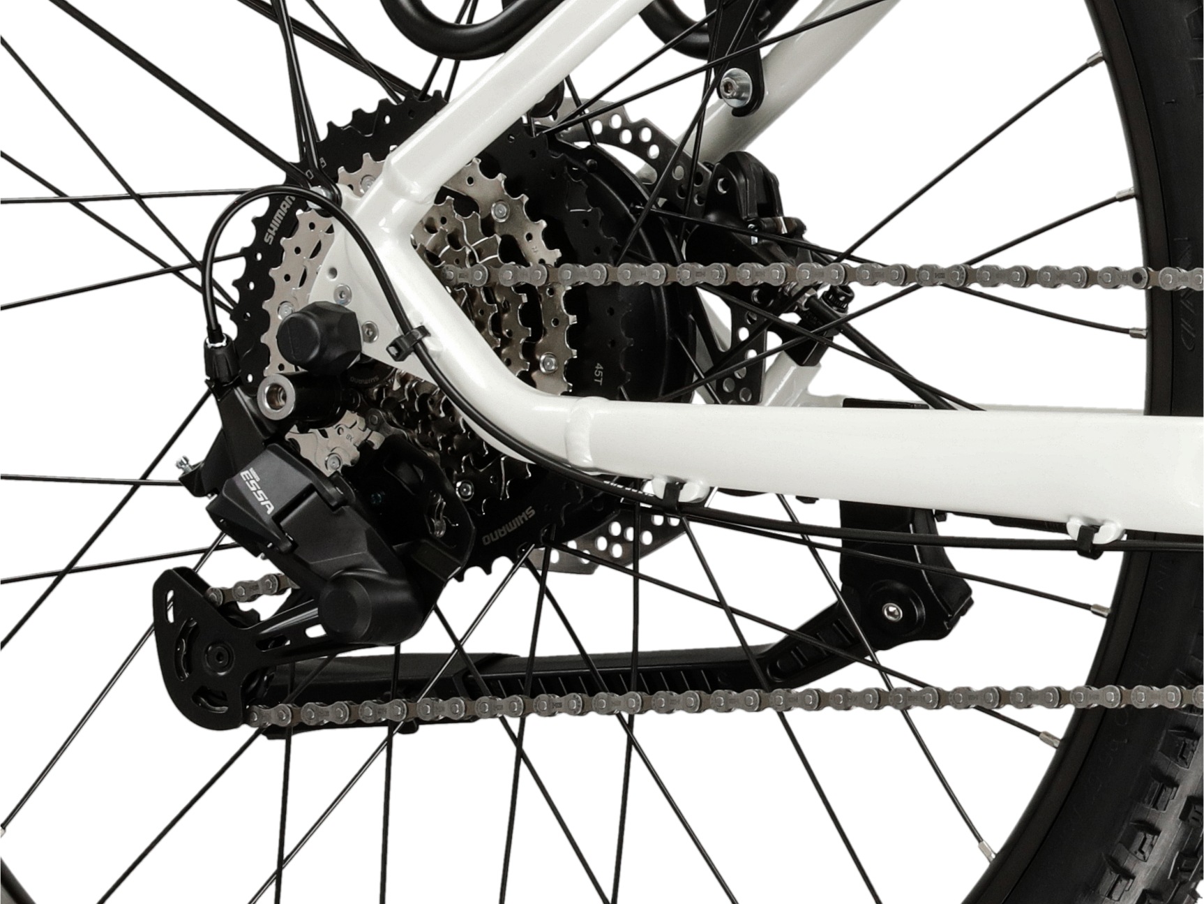 Kross »KROSS E-MTB Lea Boost 1.0 29 Zoll weiß 8 Gänge 2026« 8 Gang Shimano ESSA U2000 Schaltwerk Kettenschaltung Heckmotor 250 W