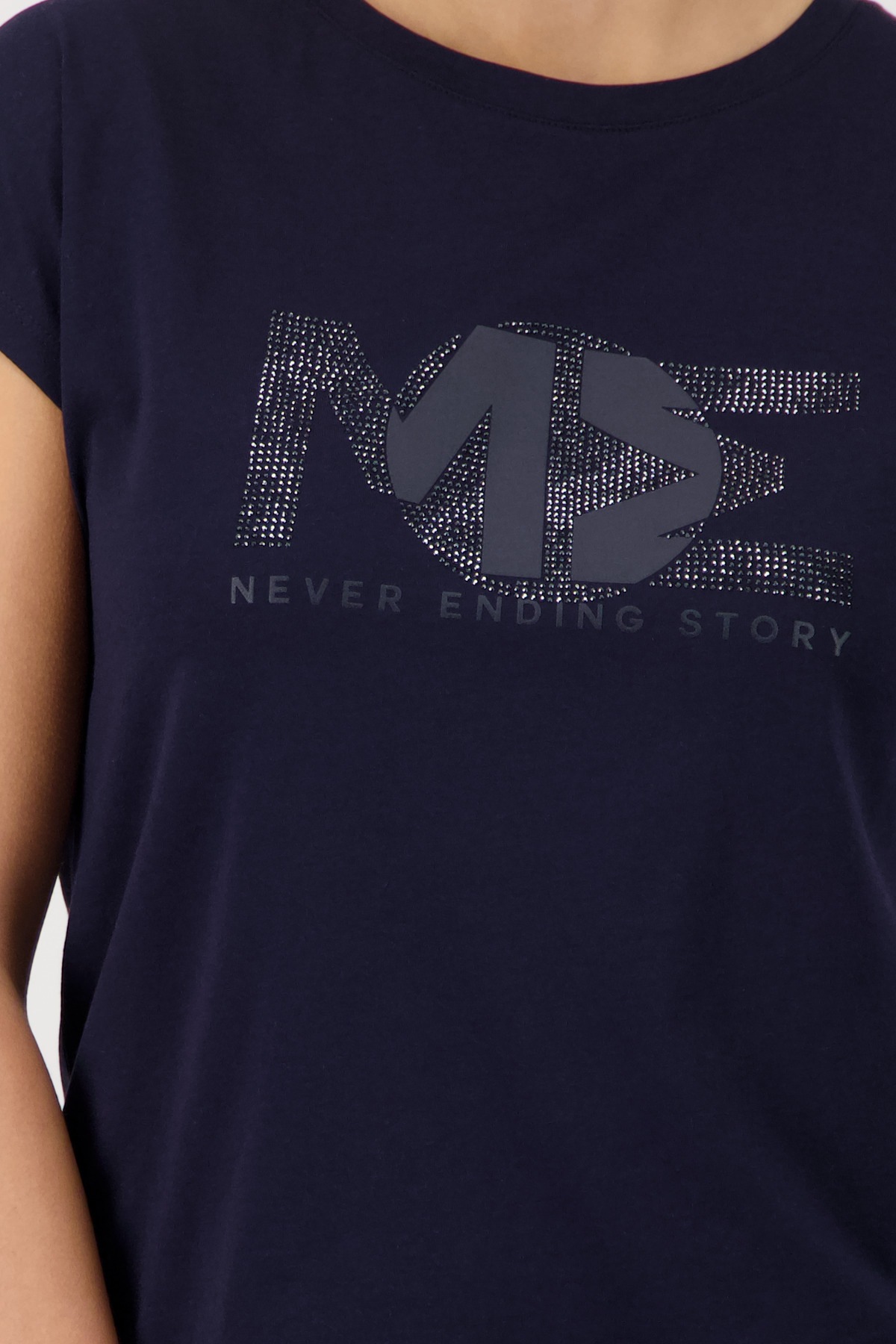 Monari T-Shirt »Shirt Basic Schmuck« Regular fit mit Strasssteinen