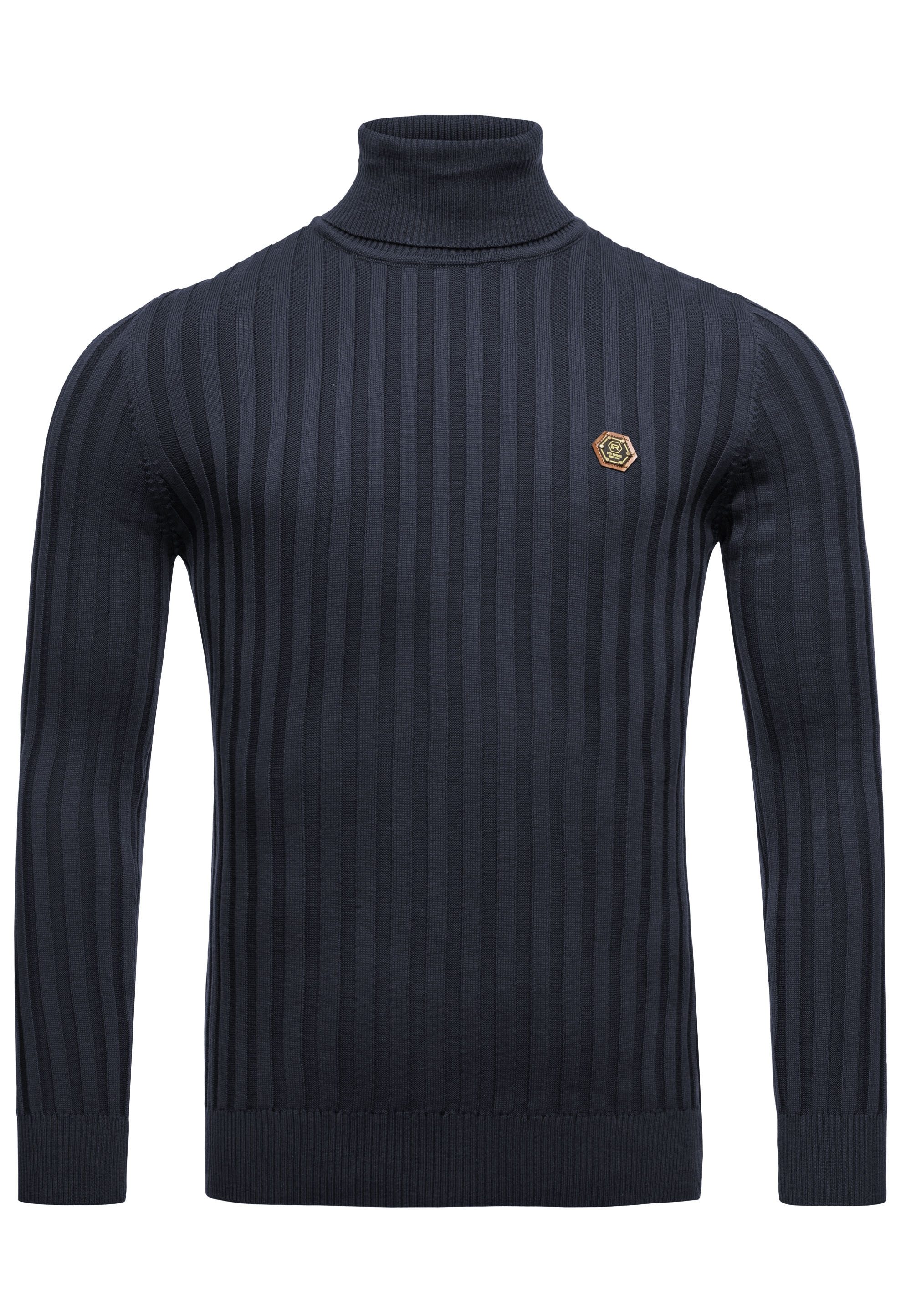 RedBridge Rollkragenpullover bestellen gestreiftem ▷ BAUR mit | Strickmuster »Kiew«