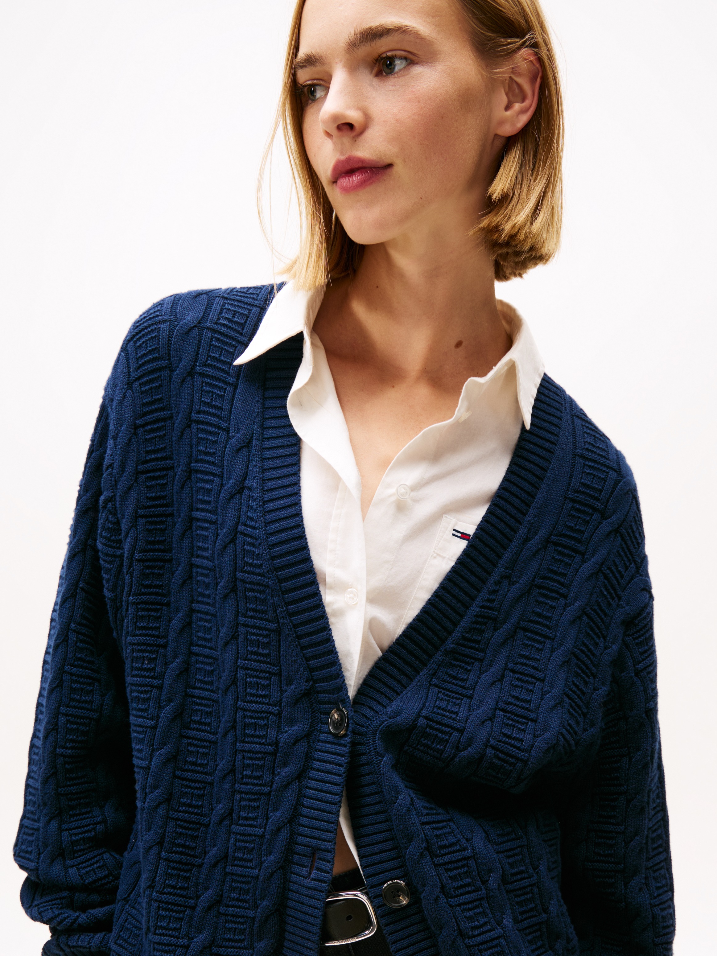 Tommy Jeans Strickjacke "TJW CABLE CARDIGAN", mit Zopfmuster günstig online kaufen