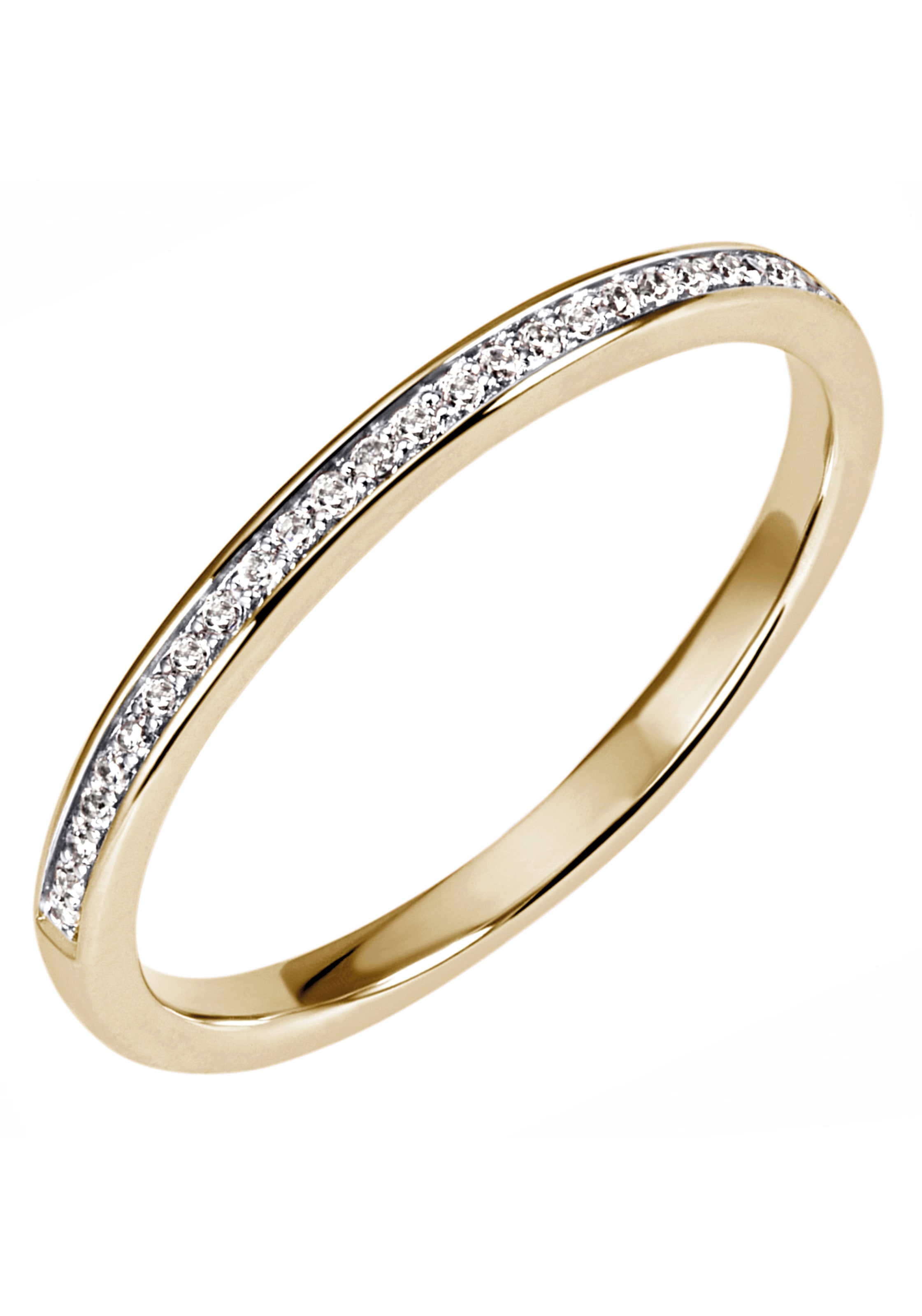 Goldring »Schmuck Geschenk Gold 585, funkelnd, ca.1,90 mm breit, massiv«, mit Brillanten