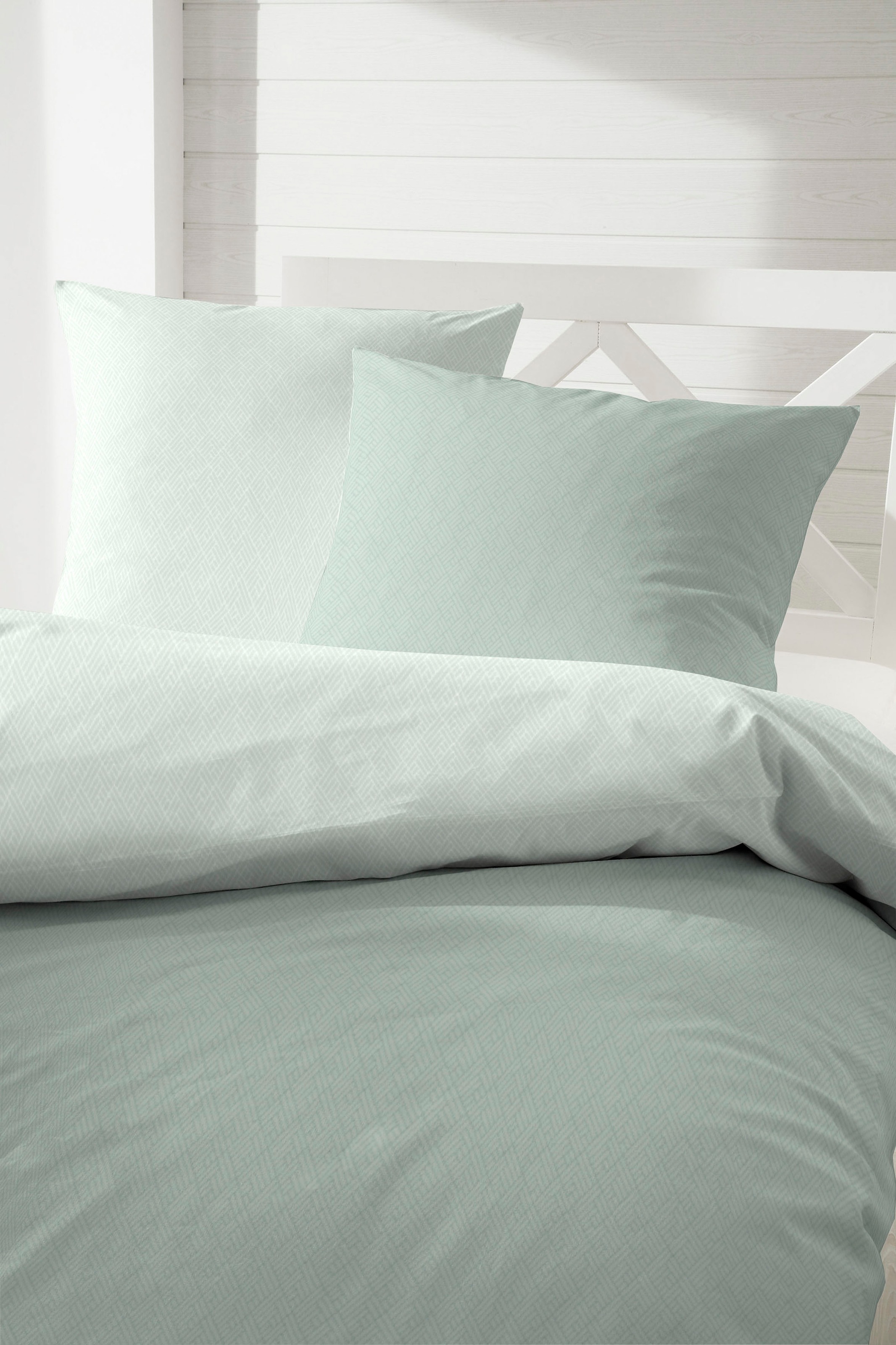 Thumbnail - Primera Wendebettwäsche "Kate" 3 Stk. tlg. mit Two-Tone-Optik, feines Grafik-Muster, ab Größe 135x200 cm