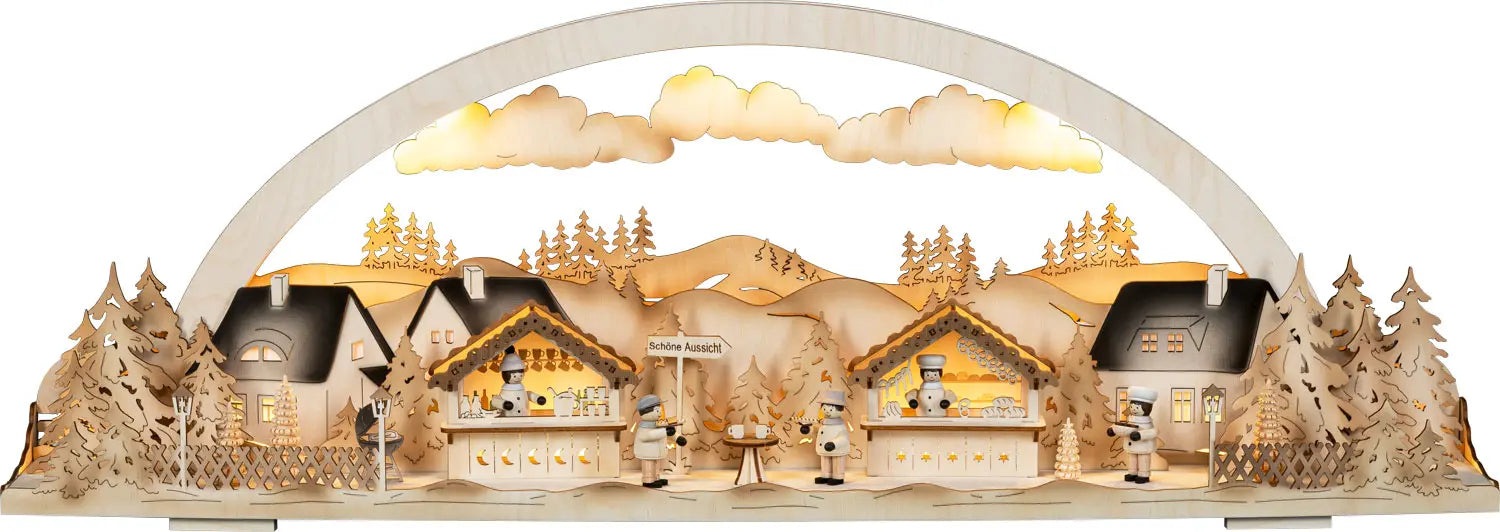 Tietze Erzgebirgsdegn LED Schwibbogen "Diorama-Leuchte Rastplatz Schöne Aus günstig online kaufen