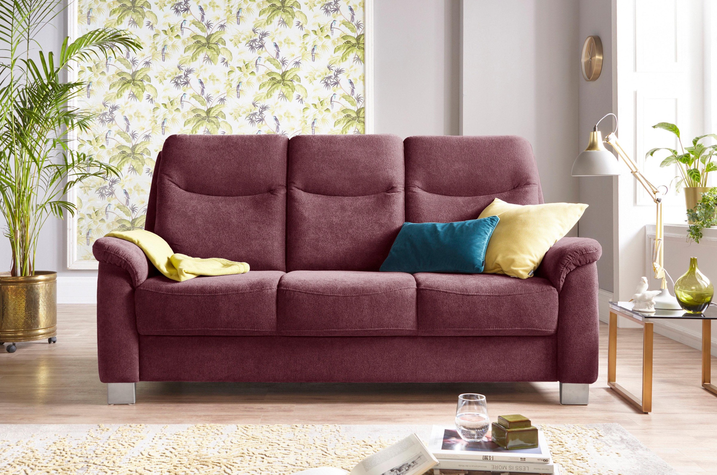 sit&more 3-Sitzer »Boccaccio«, inklusive Federkern und Kopfteilverstellung
