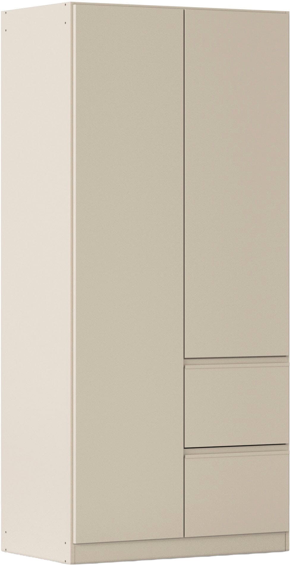 rauch "Kleiderschrank Schrank Garderobe Wäscheschrank COSTA Breite 91 cm" in 3 Ausstattungen BASIC/CLASSIC/PREMIUM, Breite 91 cm grifflose Front mit Push-to-Open Funktion MADE IN GERMANY